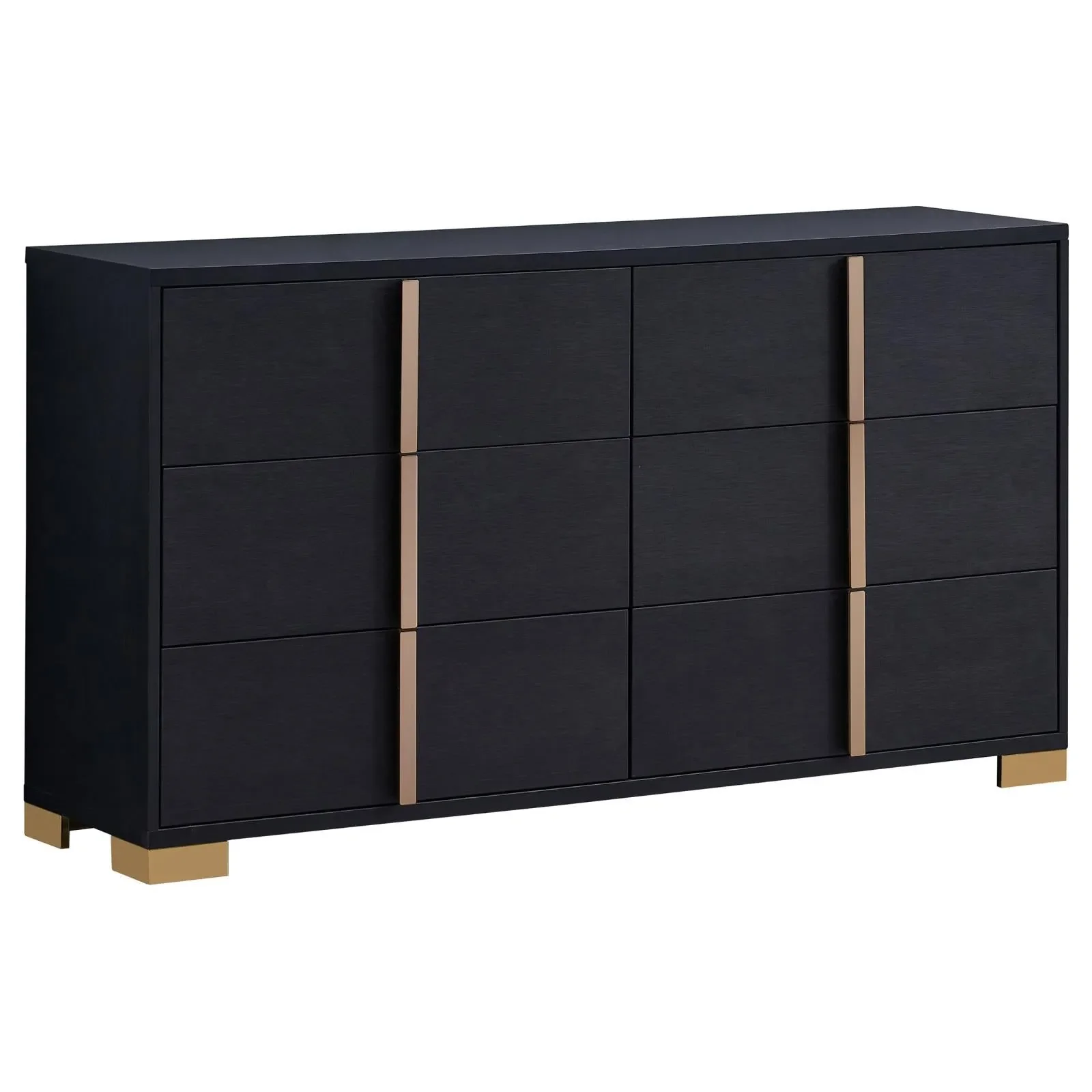 Marceline Black 4-Piece Queen Bedroom Set with LED Headboard - Image 8