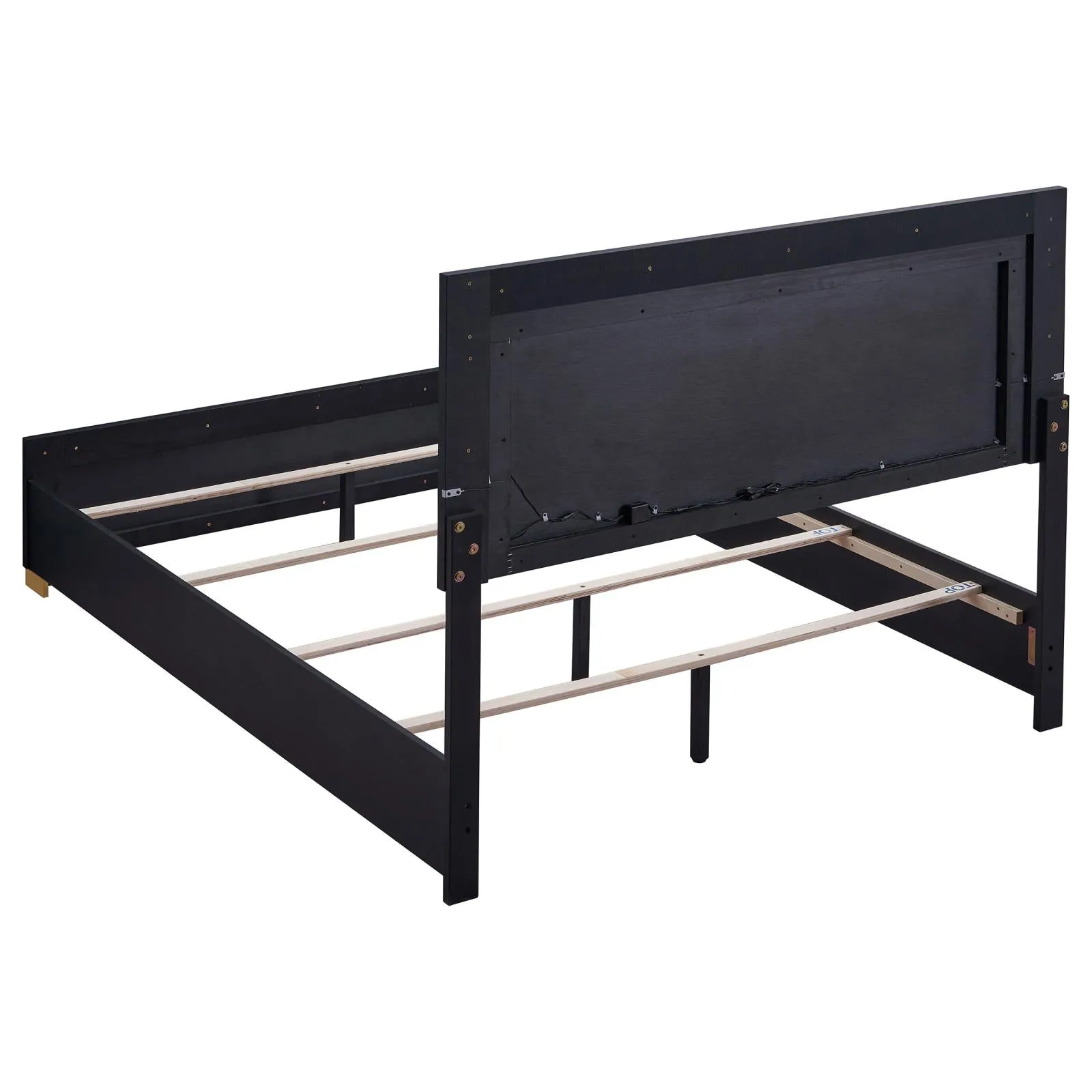 Marceline Black 5-Piece Queen Bedroom Set with LED Headboard - Image 3