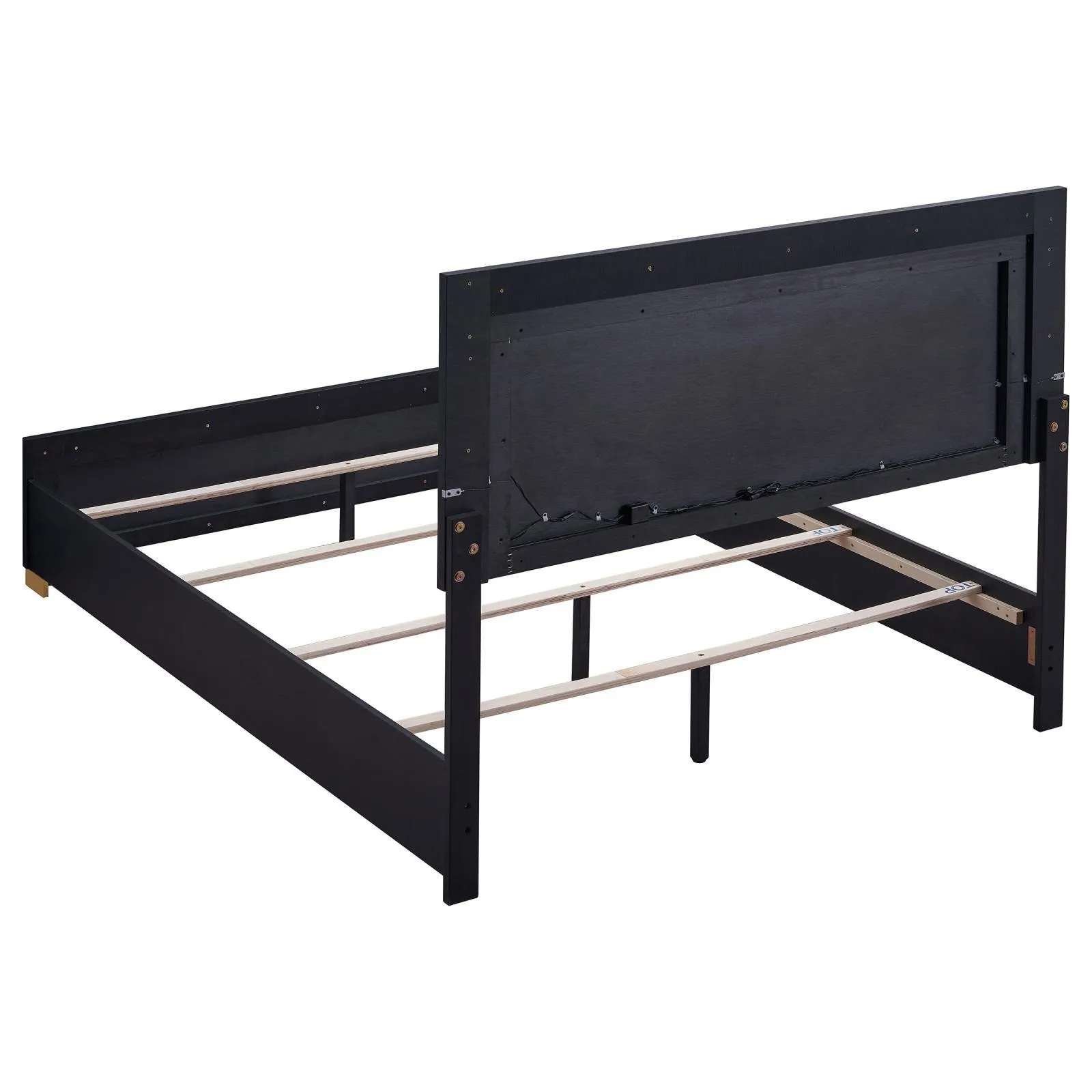 Marceline Black Eastern King Bed with LED Headboard - Image 4