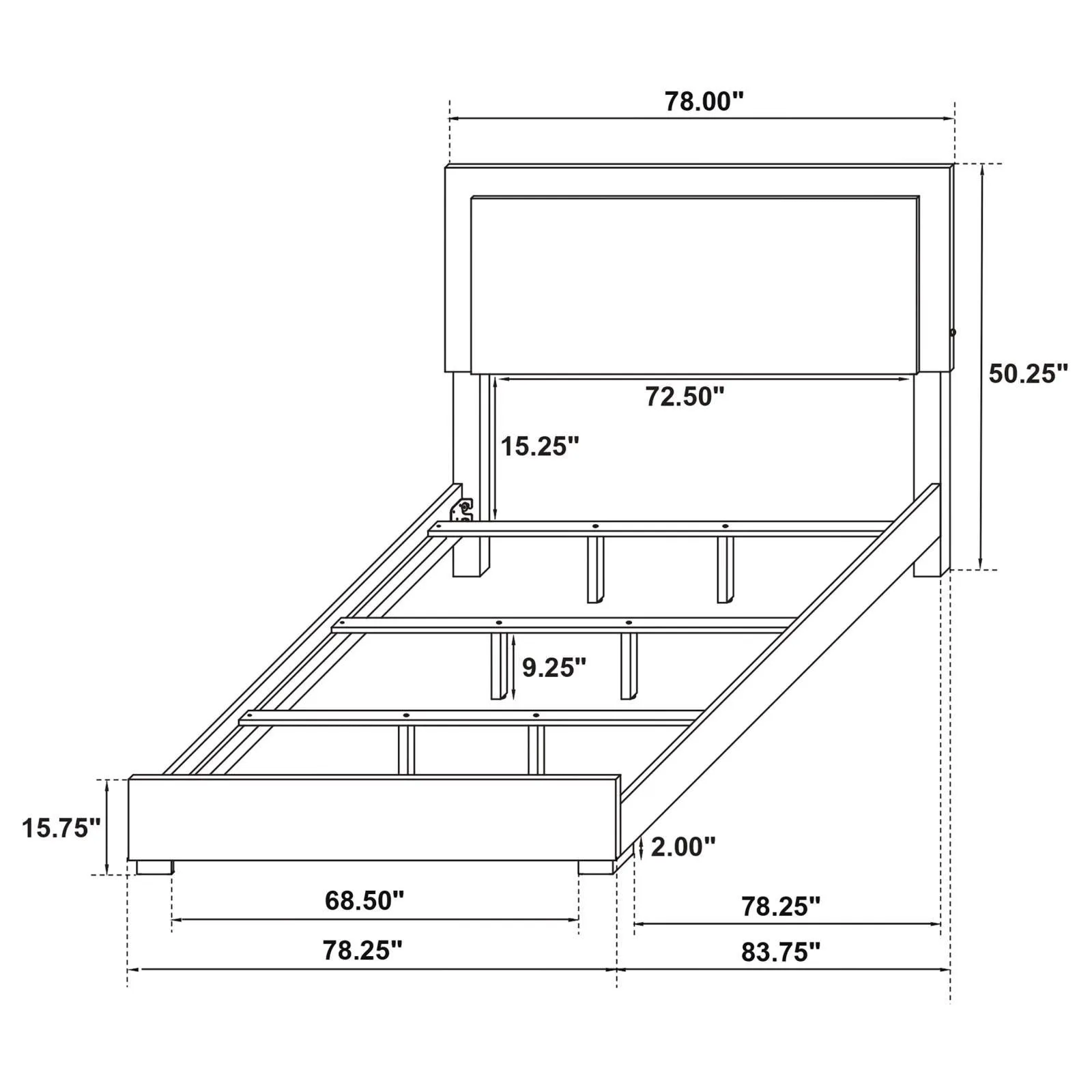 Marceline Black Eastern King Bed with LED Headboard - Image 8