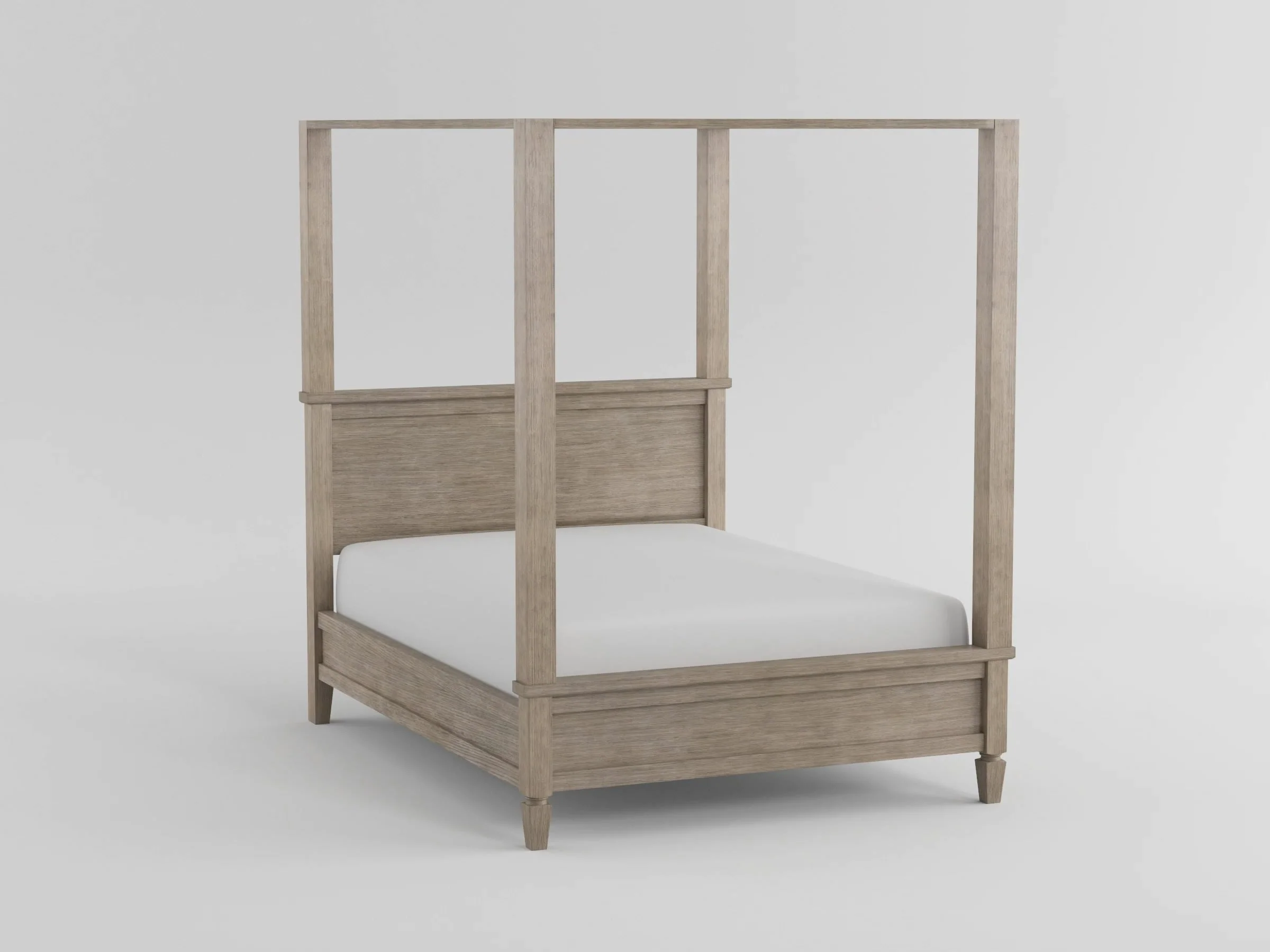 Marceline Gray Oak California King Canopy Platform Bed - Image 2