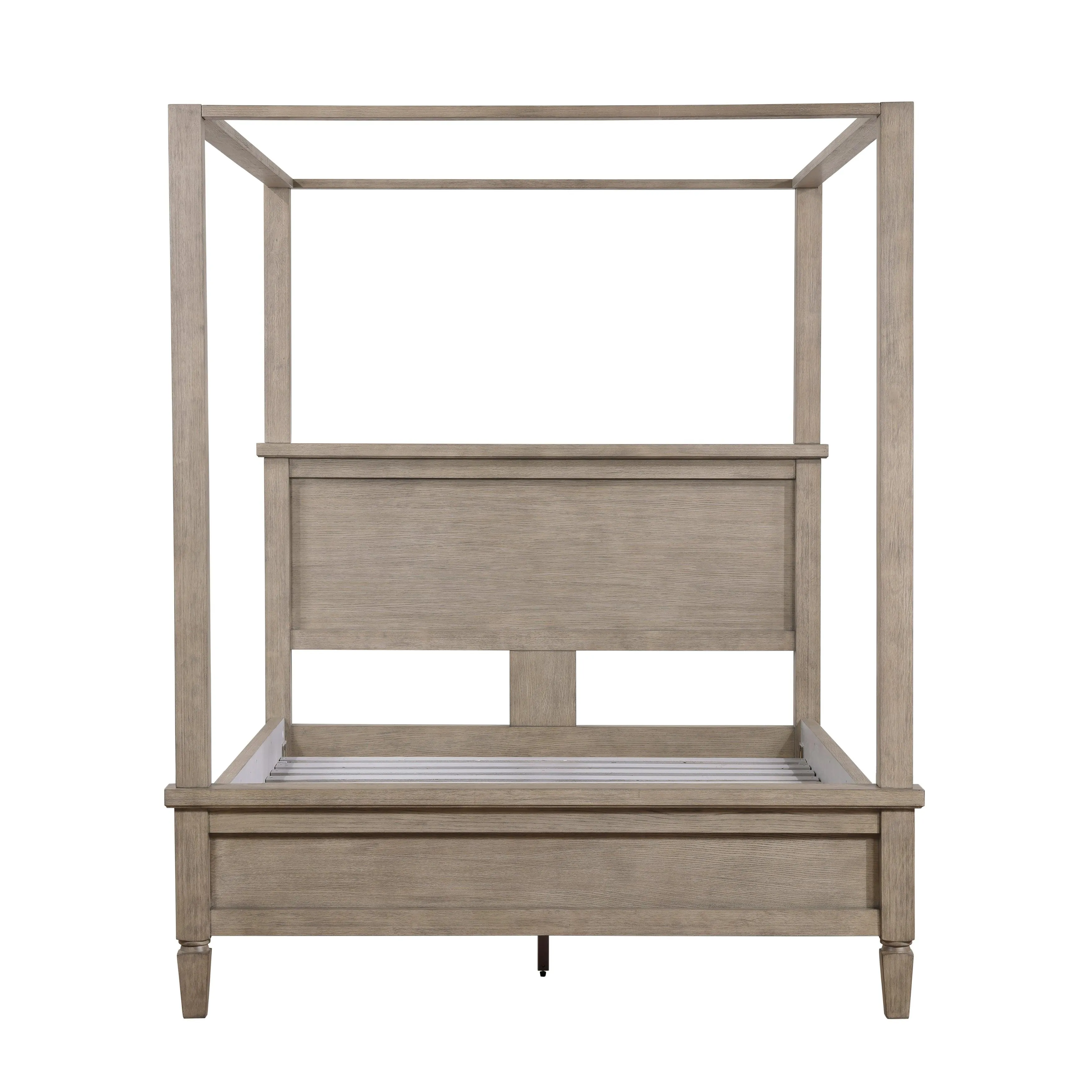 Marceline Gray Oak Eastern King Canopy Platform Bed - Image 2