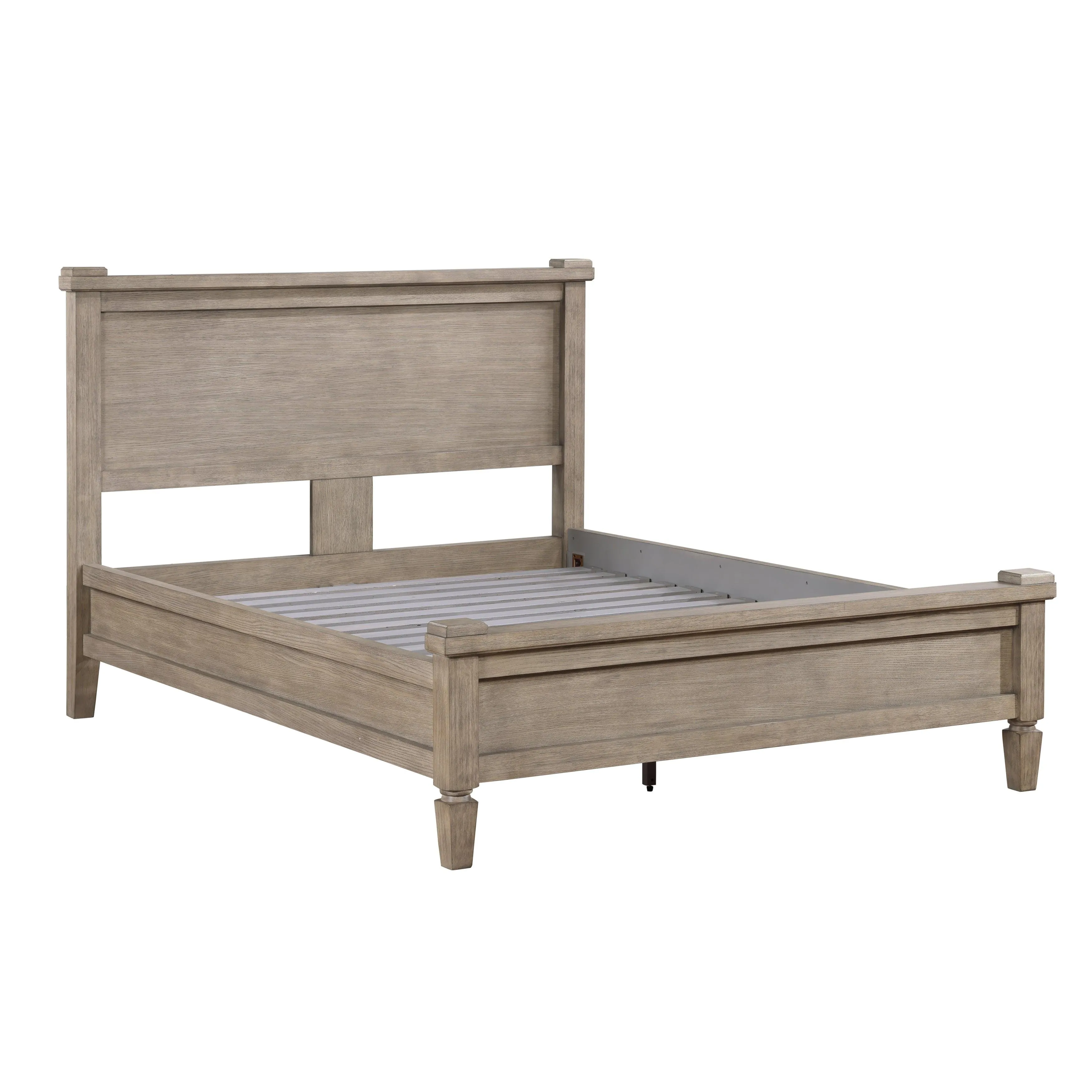 Marceline Gray Oak Eastern King Canopy Platform Bed - Image 7