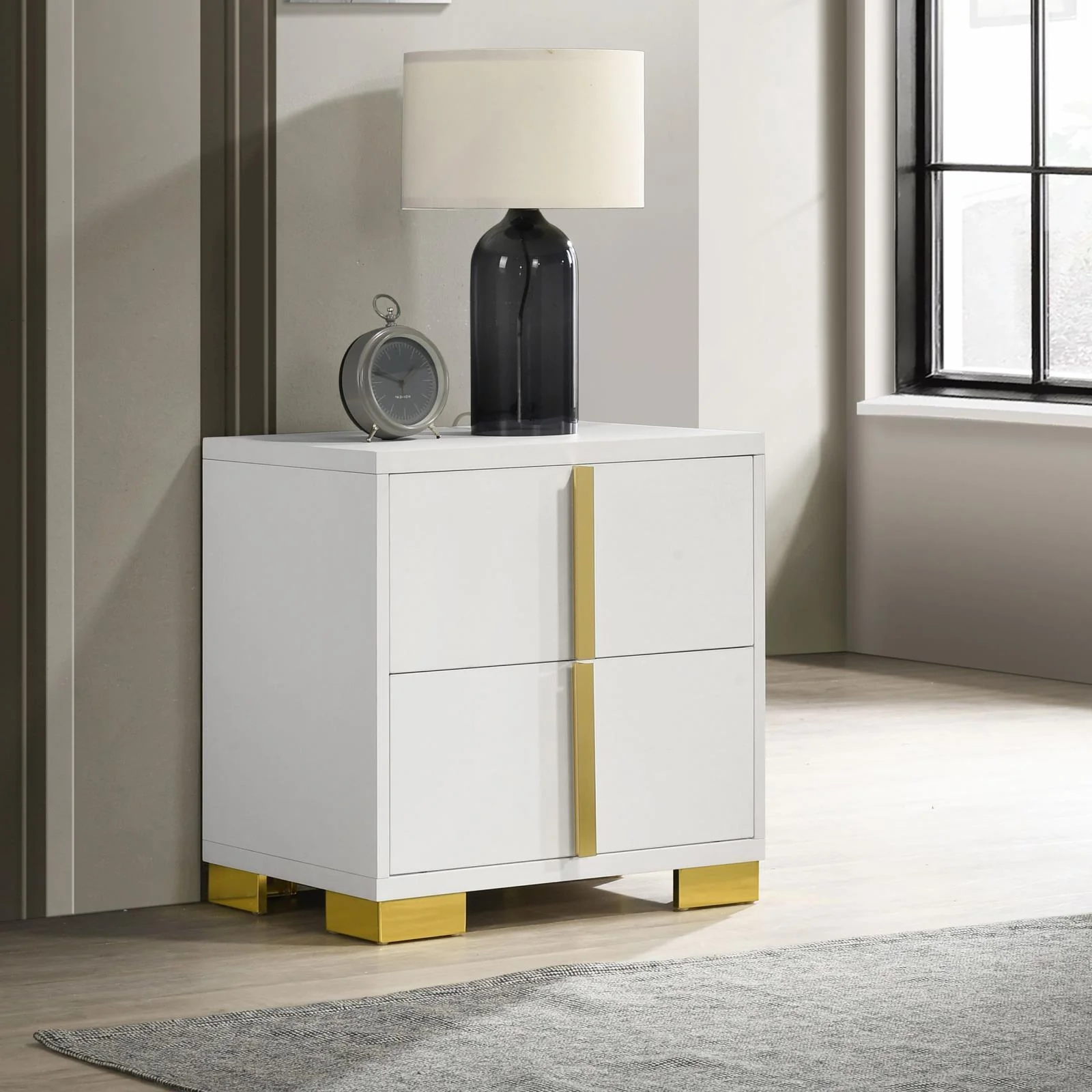 Marceline White 2-drawer Nightstand