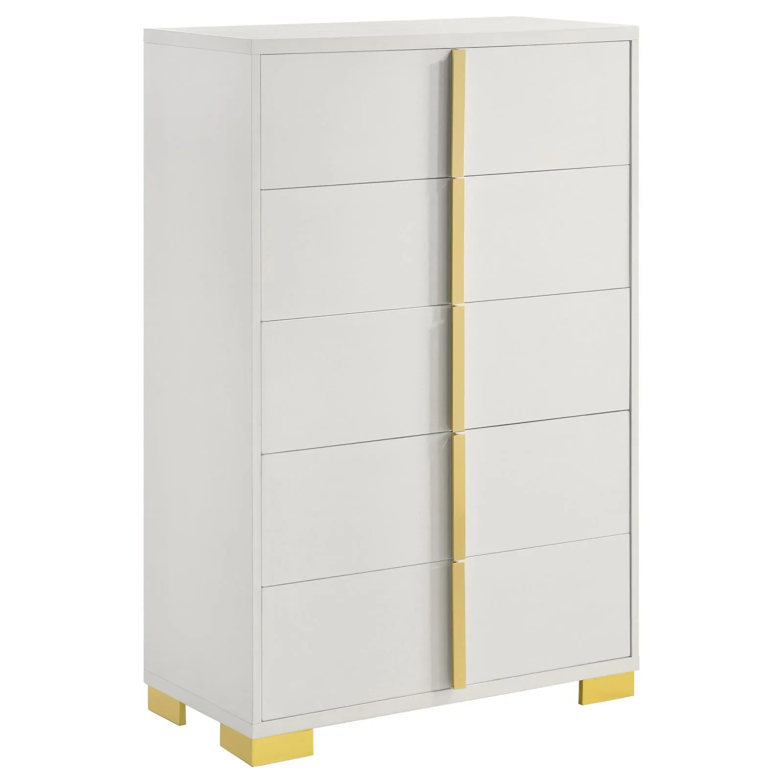 Marceline White 5-Piece Queen Bedroom Set with LED Headboard - Image 15