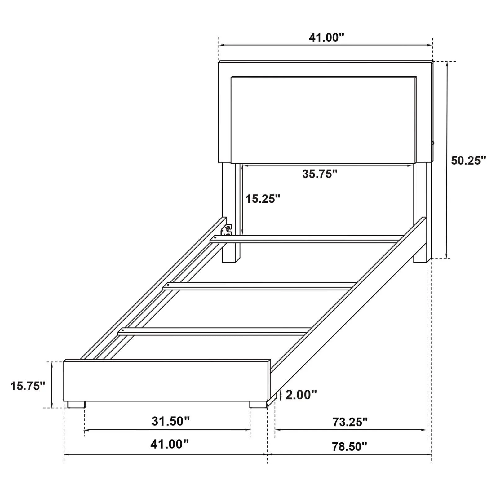 Marceline White Twin Bed with LED Headboard - Image 5