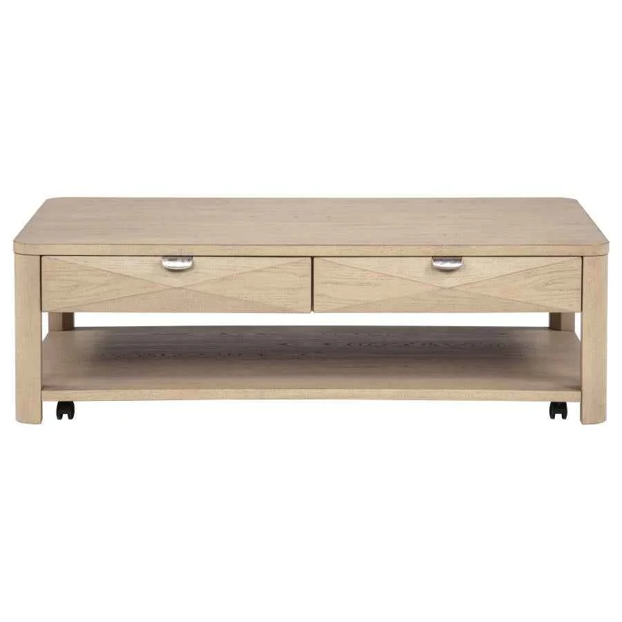 Marcelo Light Elm 2-piece Coffee Table Set with Storage - Image 2
