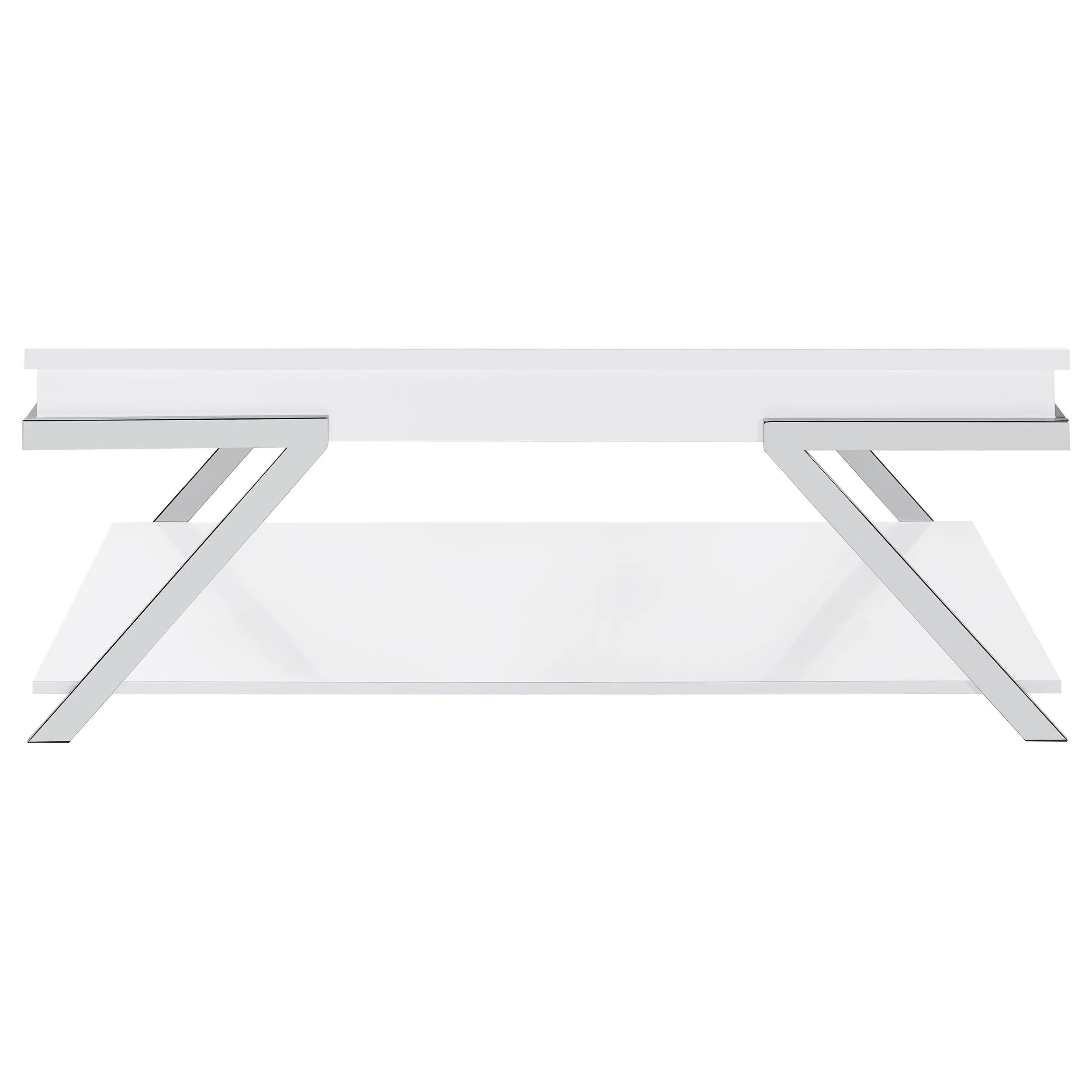 Marcia White 2-Piece High Gloss Lift Top Coffee and End Table Set - Image 8