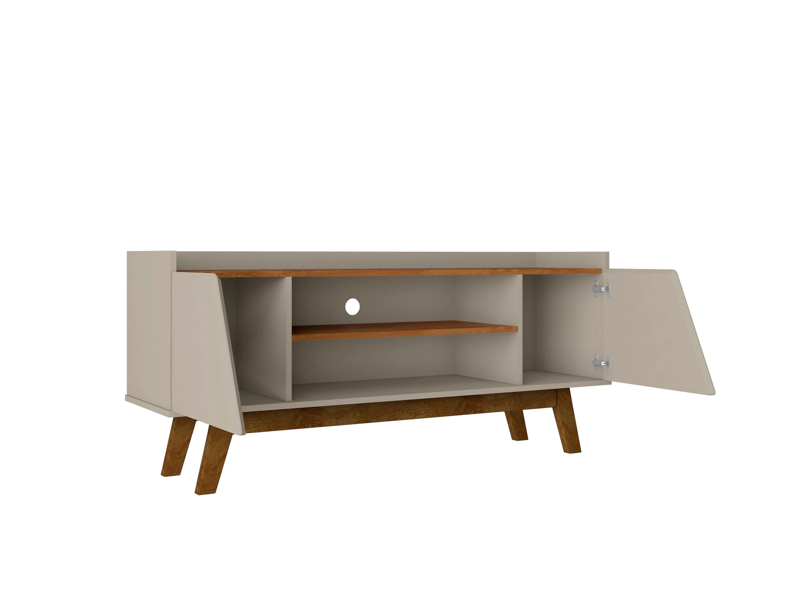Marcus 53.14 TV Stand in Greige and Nature - Image 5