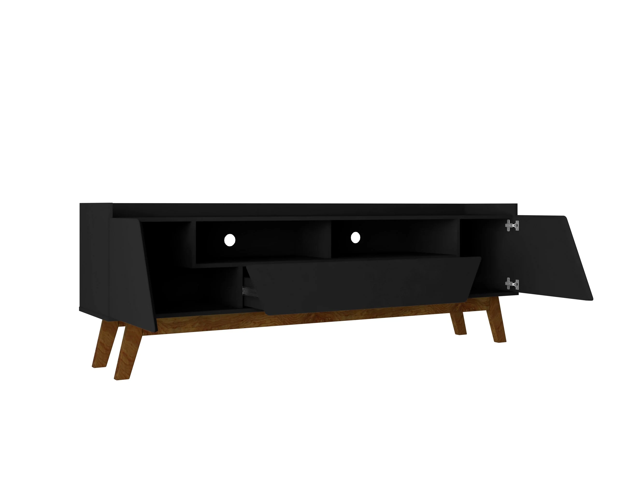 Marcus 70.86 TV Stand in Matte Black - Image 5