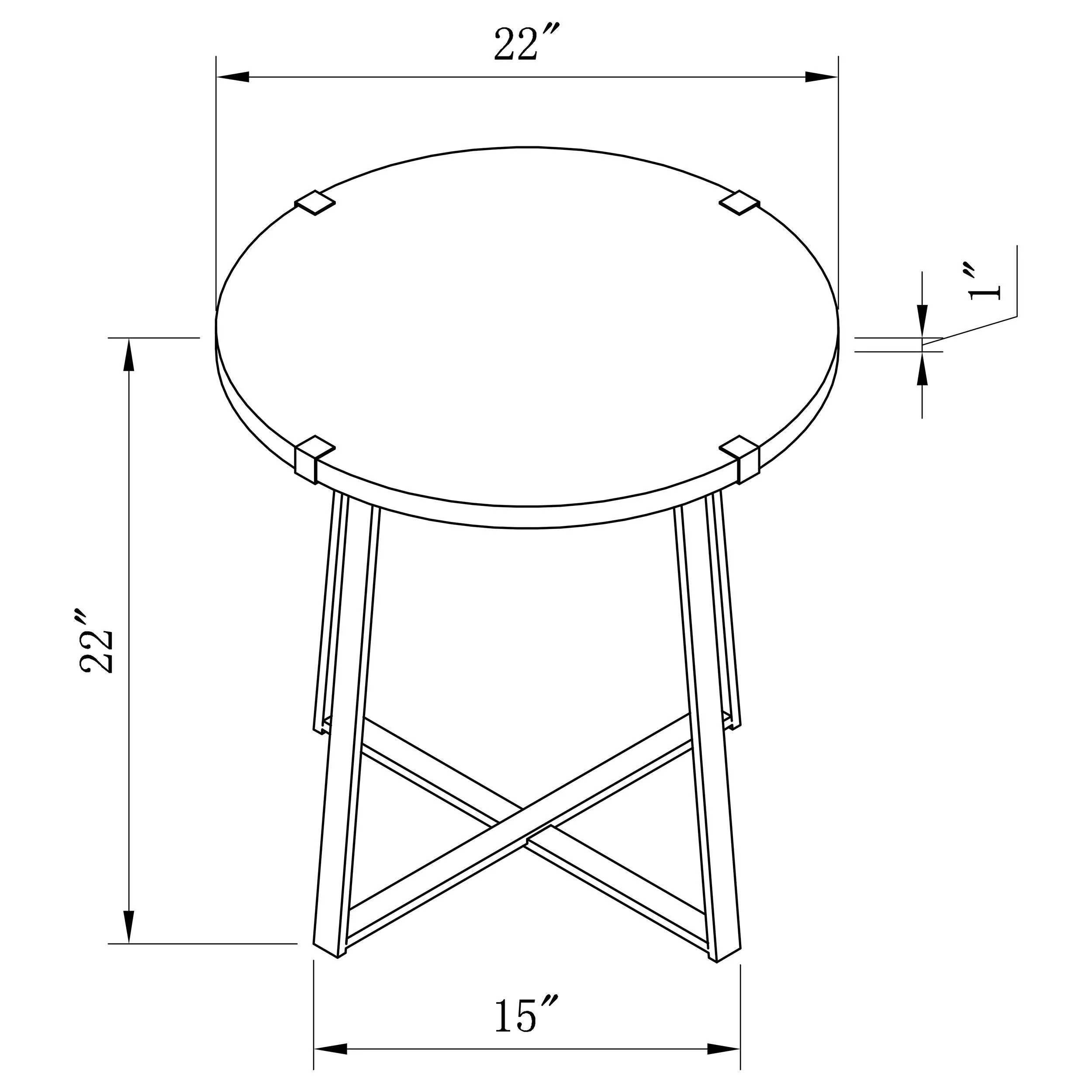 Marcus Gray Round Engineered Wood Side End Table - Image 6
