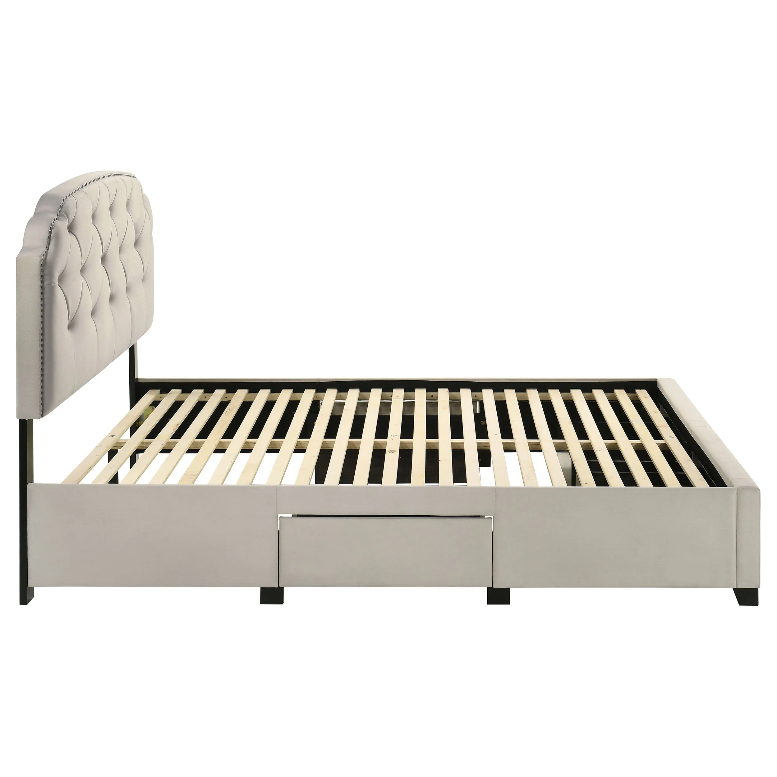 Marianna Cream 4-drawer Upholstered Queen Storage Bed - Image 10