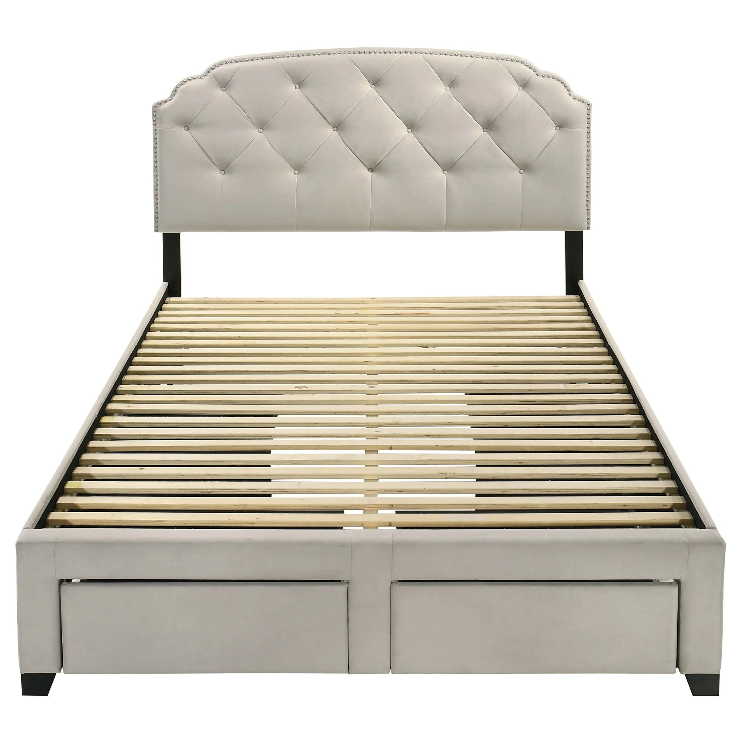 Marianna Cream 4-drawer Upholstered Queen Storage Bed - Image 7