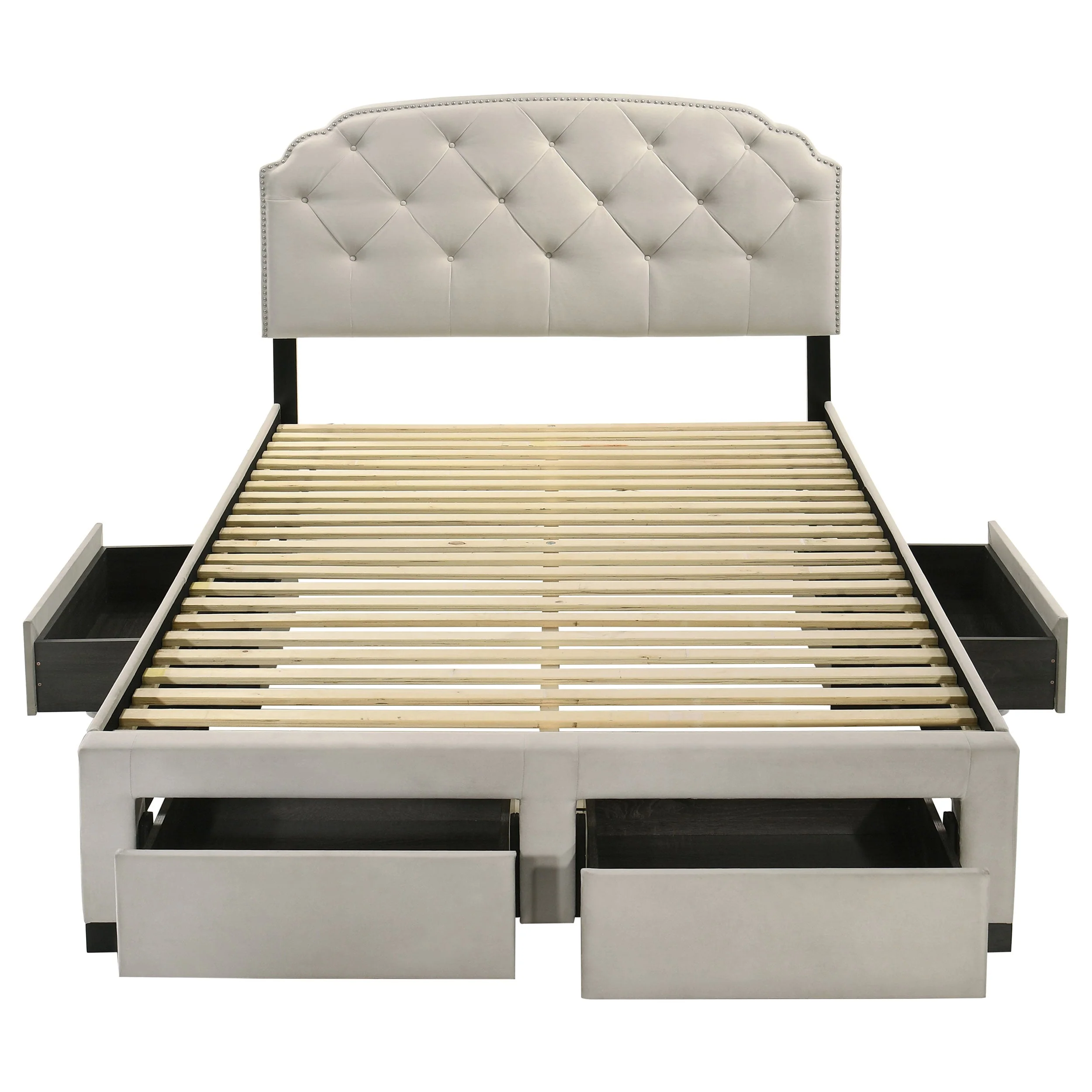 Marianna Cream 4-drawer Upholstered Queen Storage Bed - Image 8