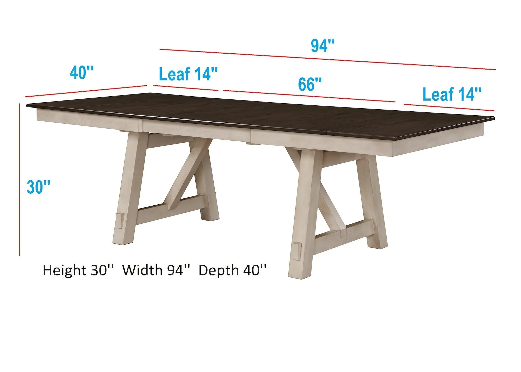 Maribelle Chalk and Gray Dining Table - Image 11