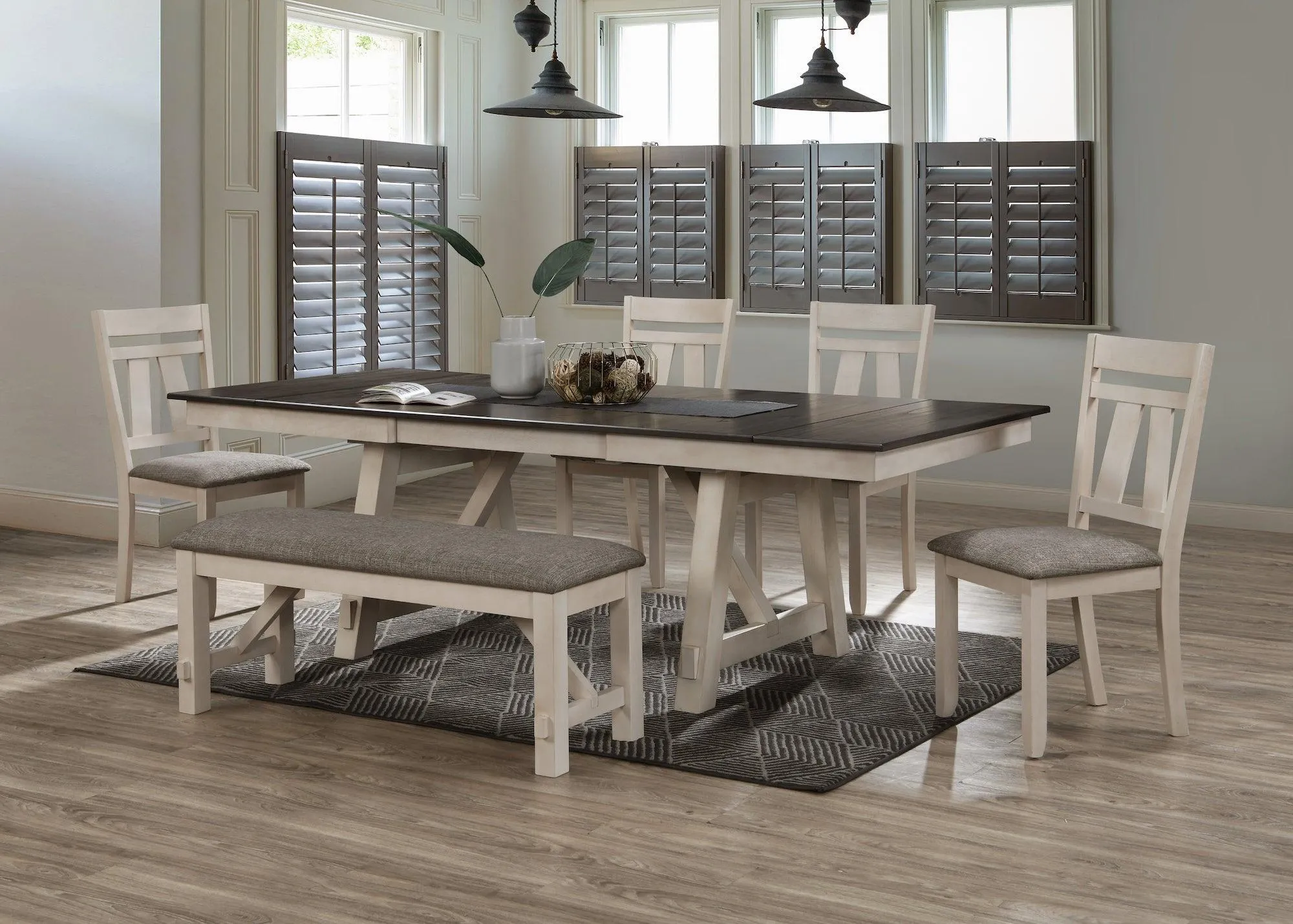Maribelle Chalk and Gray Dining Table - Image 8