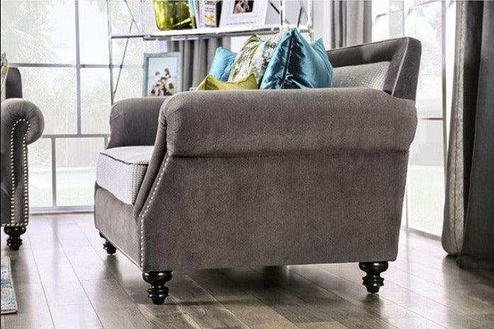 Mariella Gray & Beige Stationary Sofa & Loveseat - Image 11