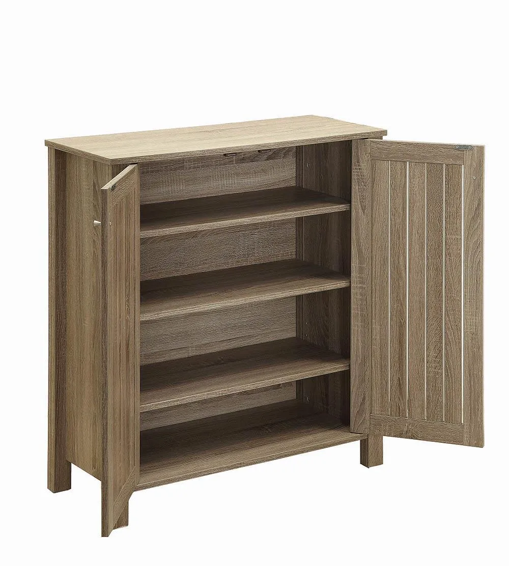 Marisa Dark Taupe 4-Shelf Shoe Cabinet - Image 2