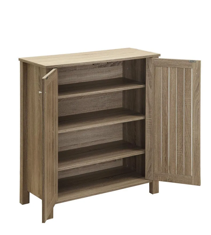 Marisa Dark Taupe 4-Shelf Shoe Cabinet - Image 3