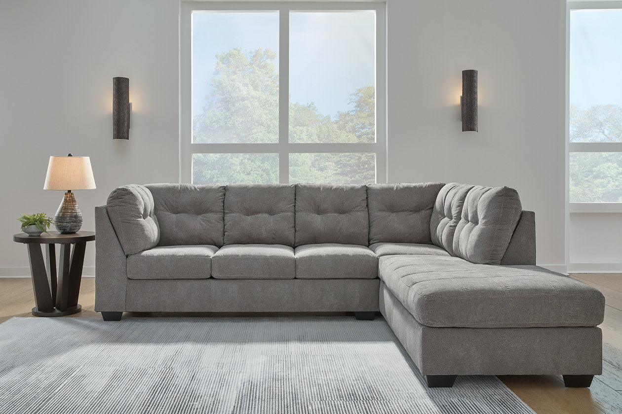 Marleton Gray 2-Piece Sectional with RAF Chaise - Image 4
