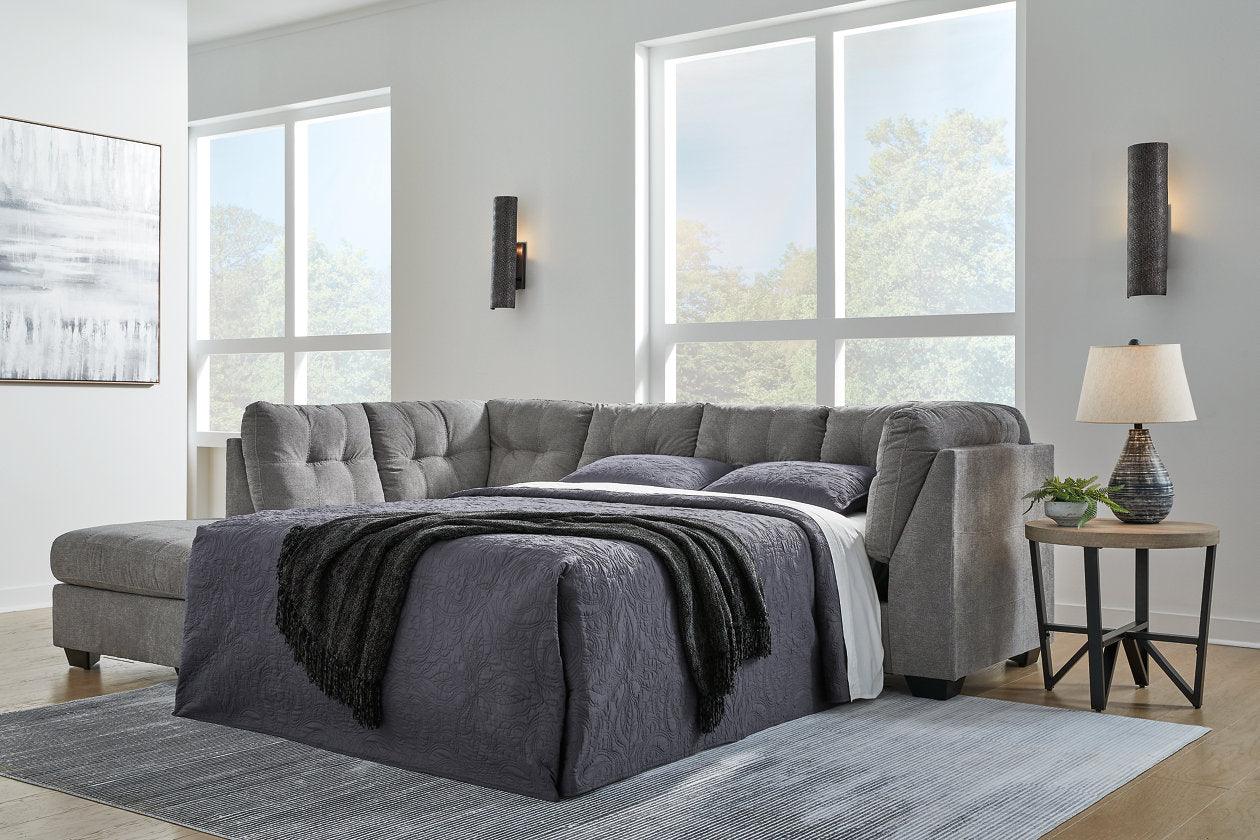 Marleton Gray 2-Piece Sleeper Sectional with LAF Chaise