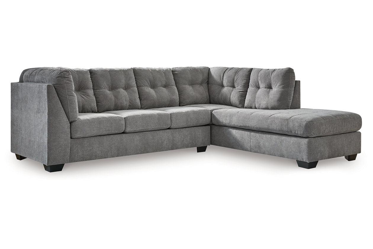 Marleton Gray 2-Piece Sleeper Sectional with RAF Chaise - Image 2