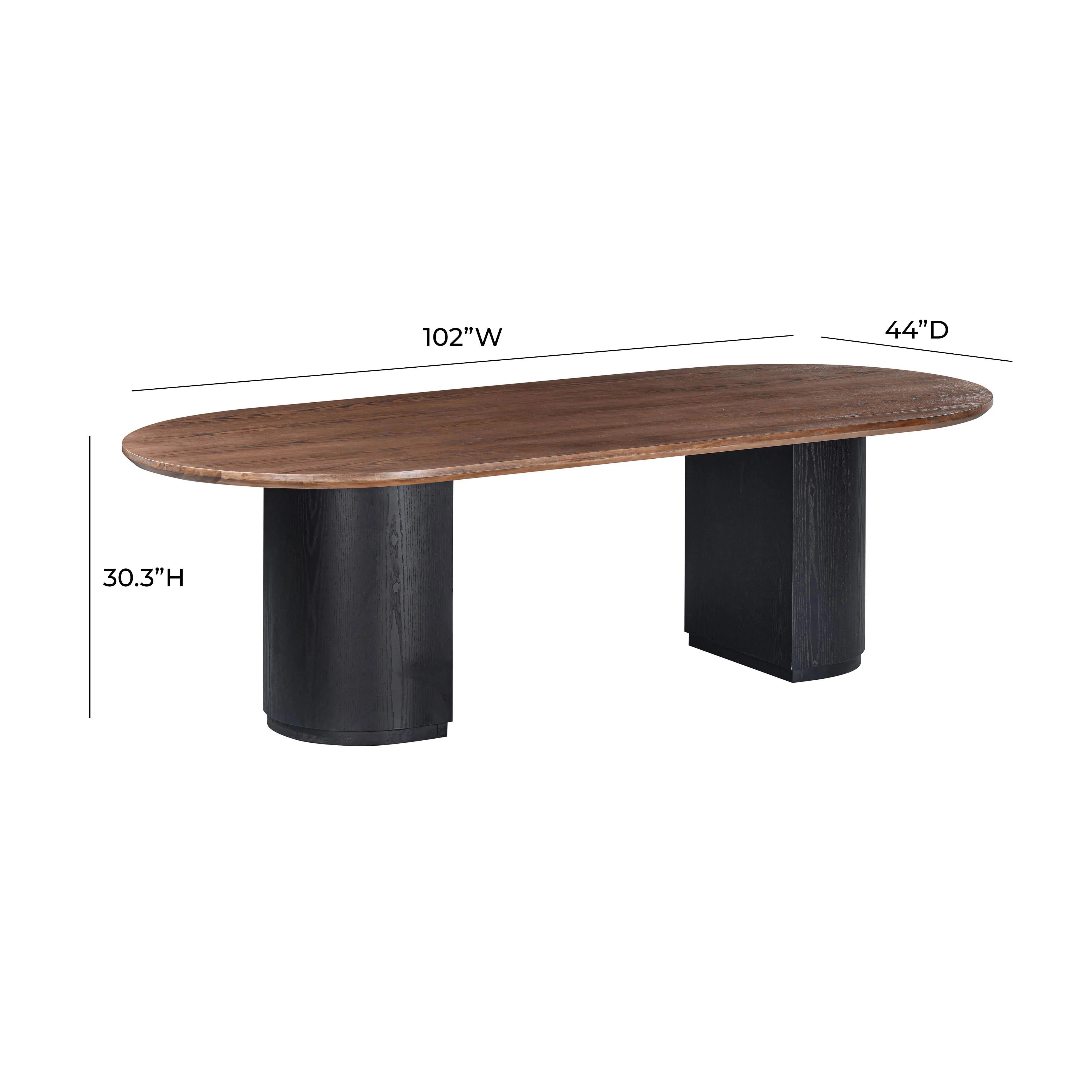 Marlow Wood 102" Oval Dining Table - Image 15