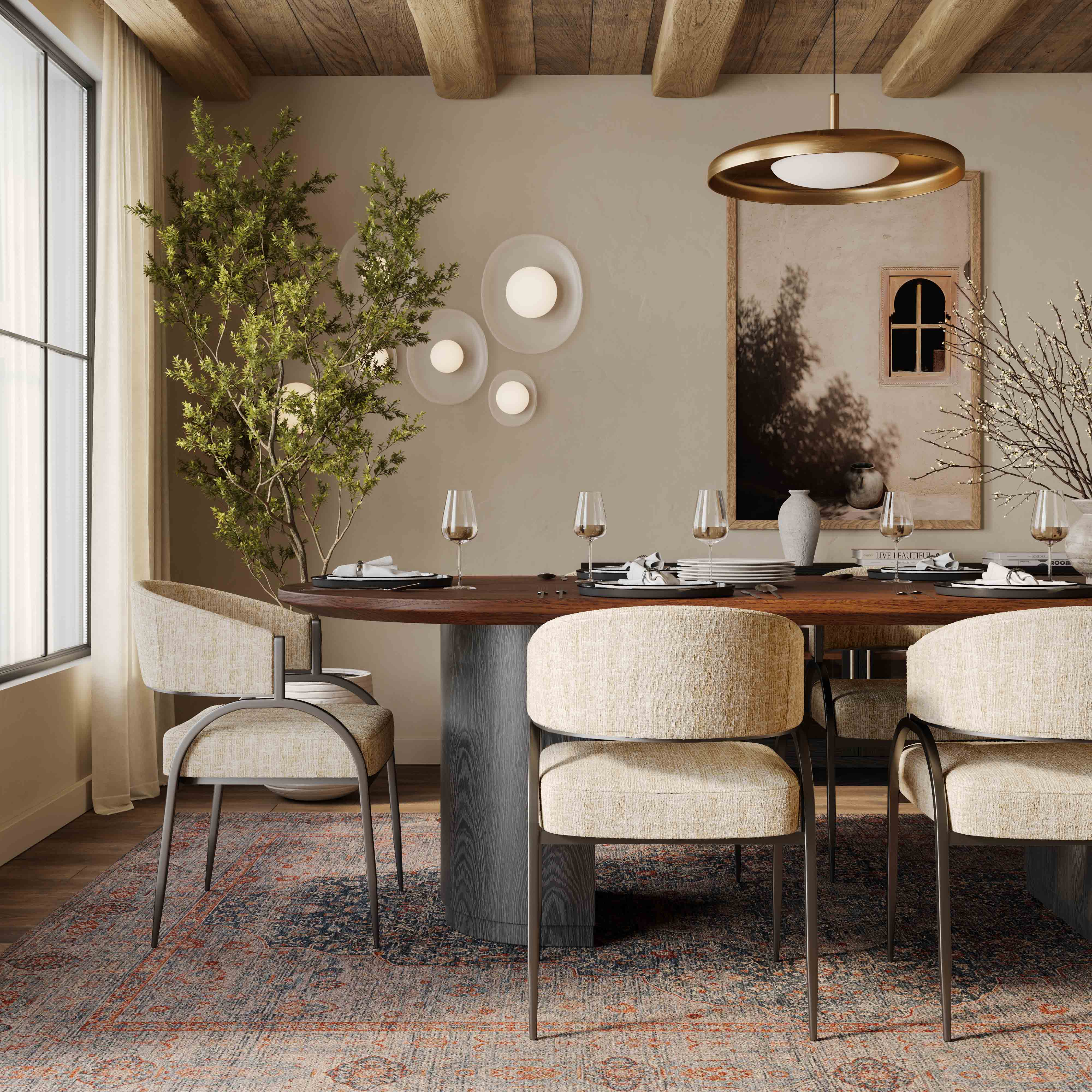 Marlow Wood 102" Oval Dining Table - Image 16