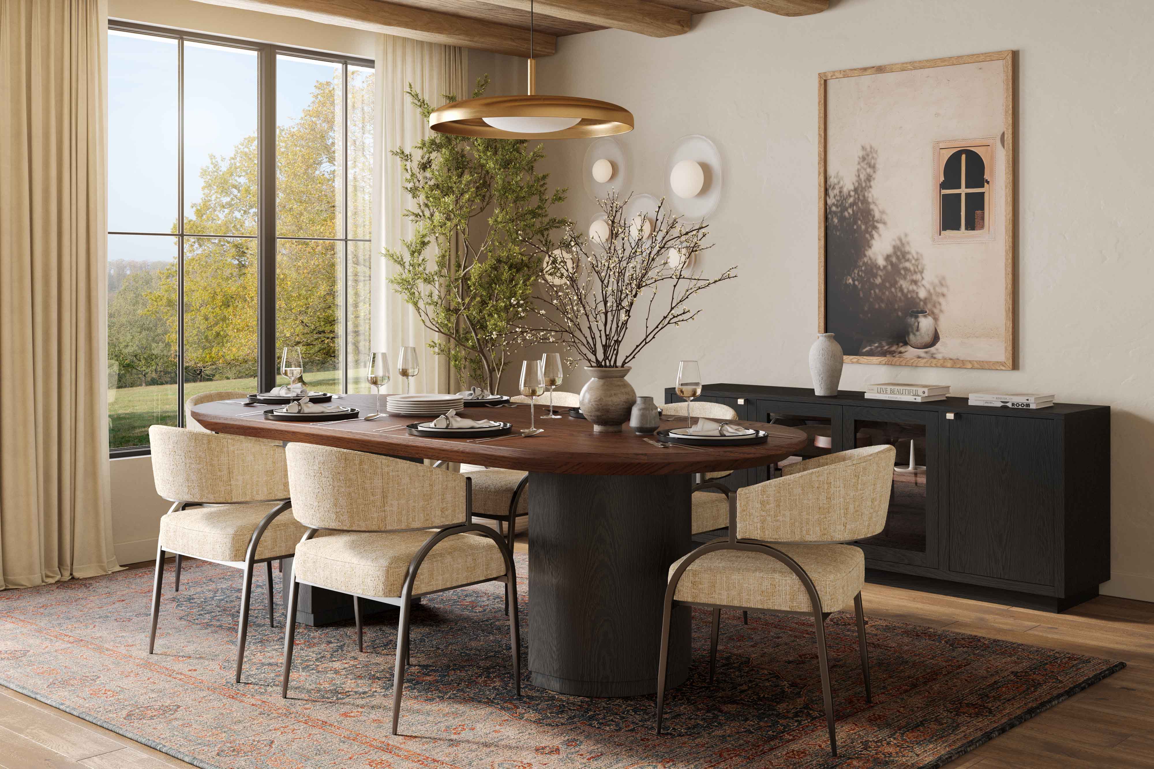 Marlow Wood 102" Oval Dining Table - Image 17