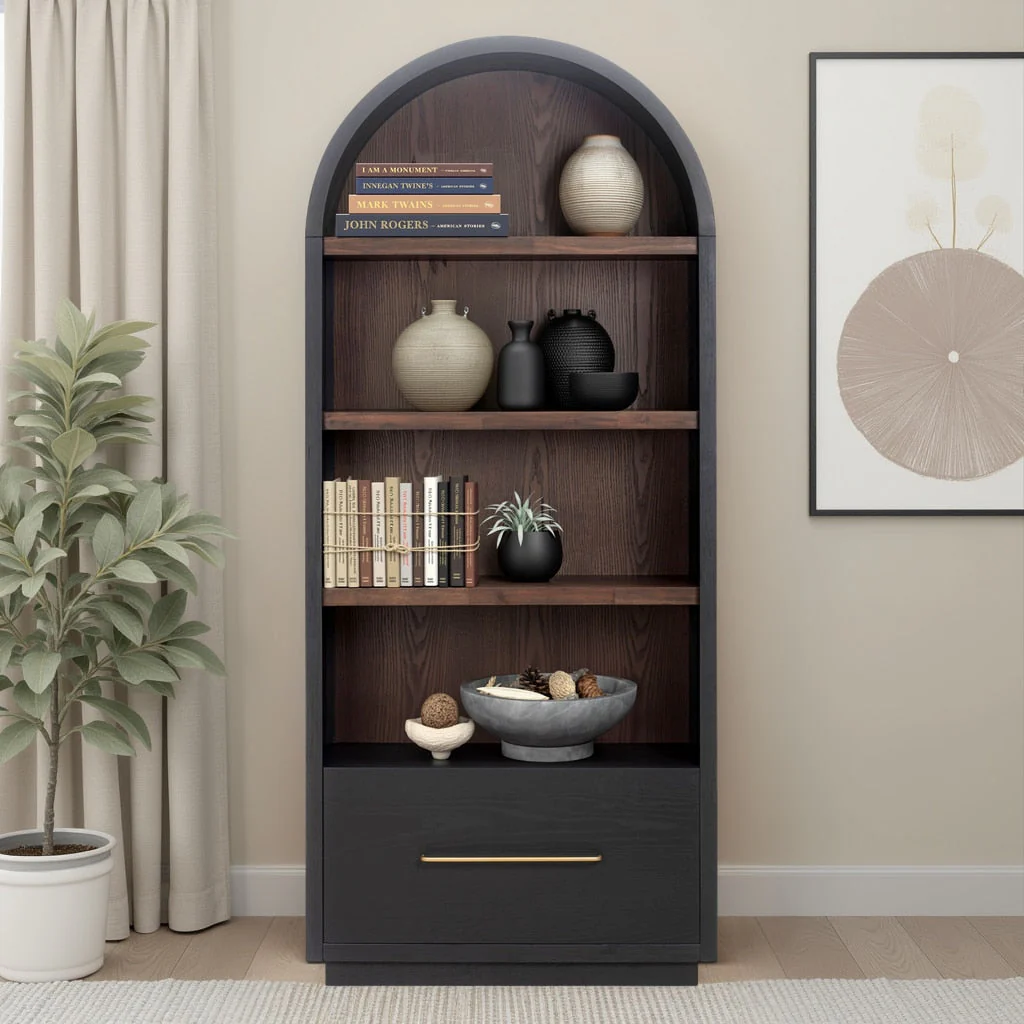 Marlow Wood Bookcase with File Drawer - Image 12