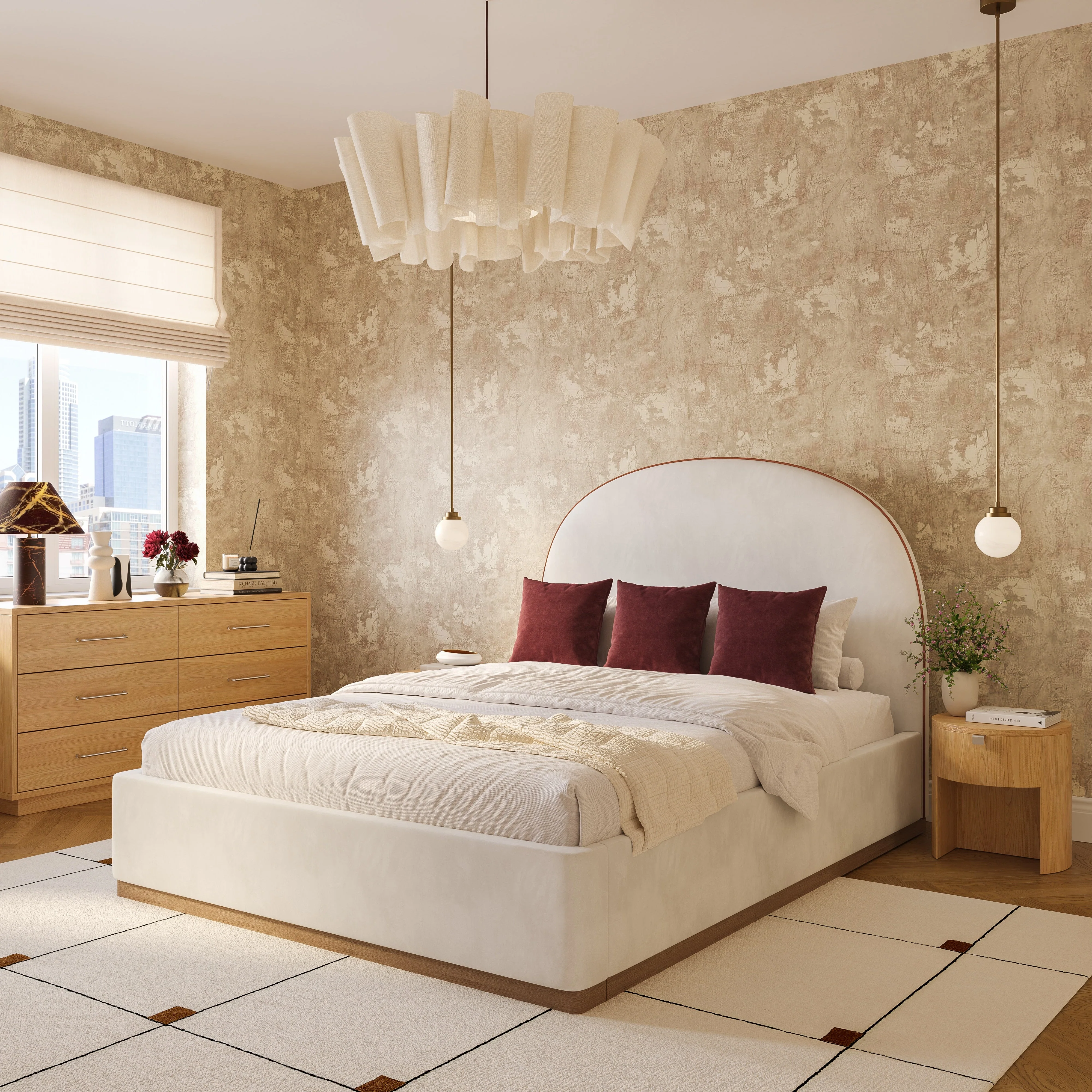 Marlow Wood Round Nightstand - Image 3