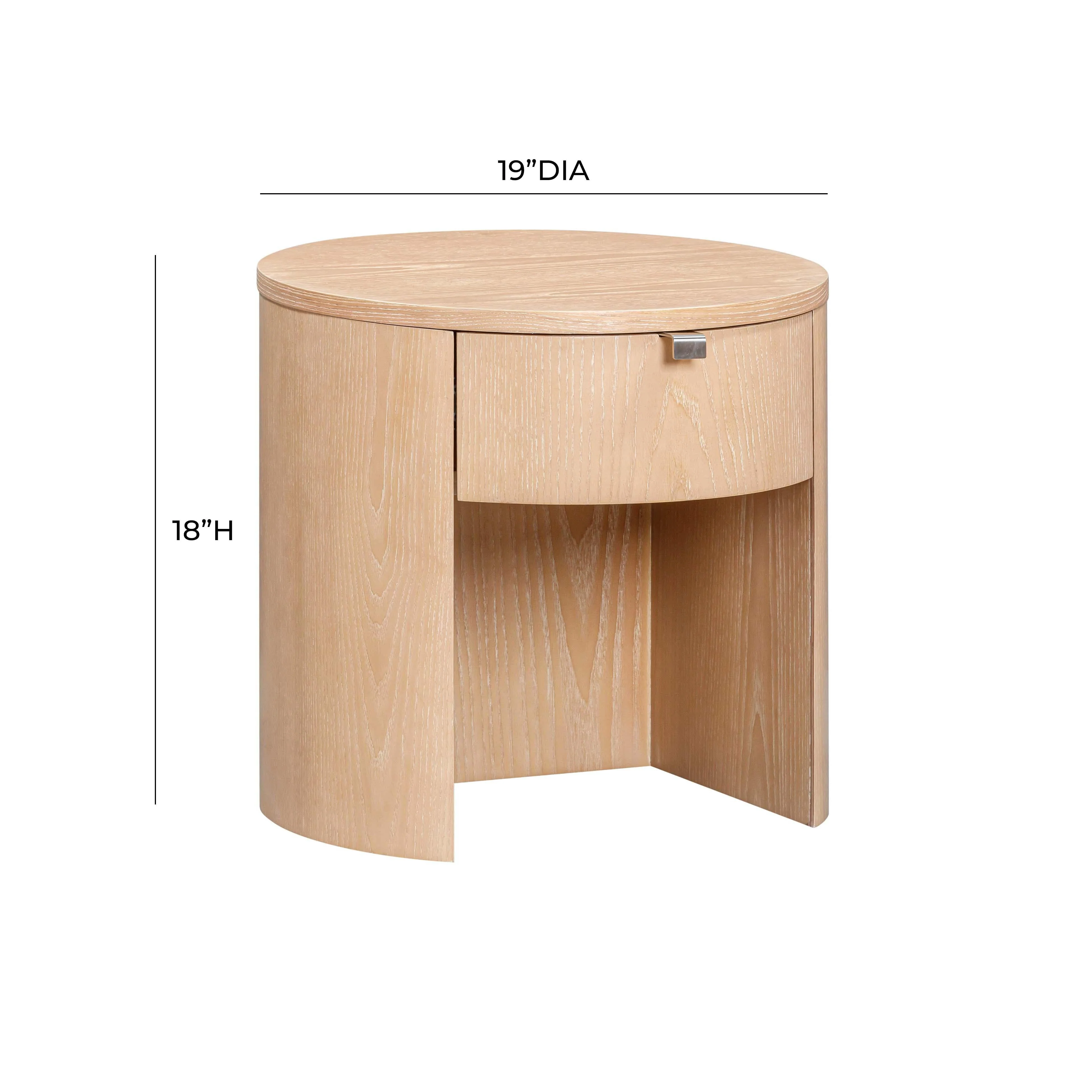 Marlow Wood Round Nightstand - Image 9