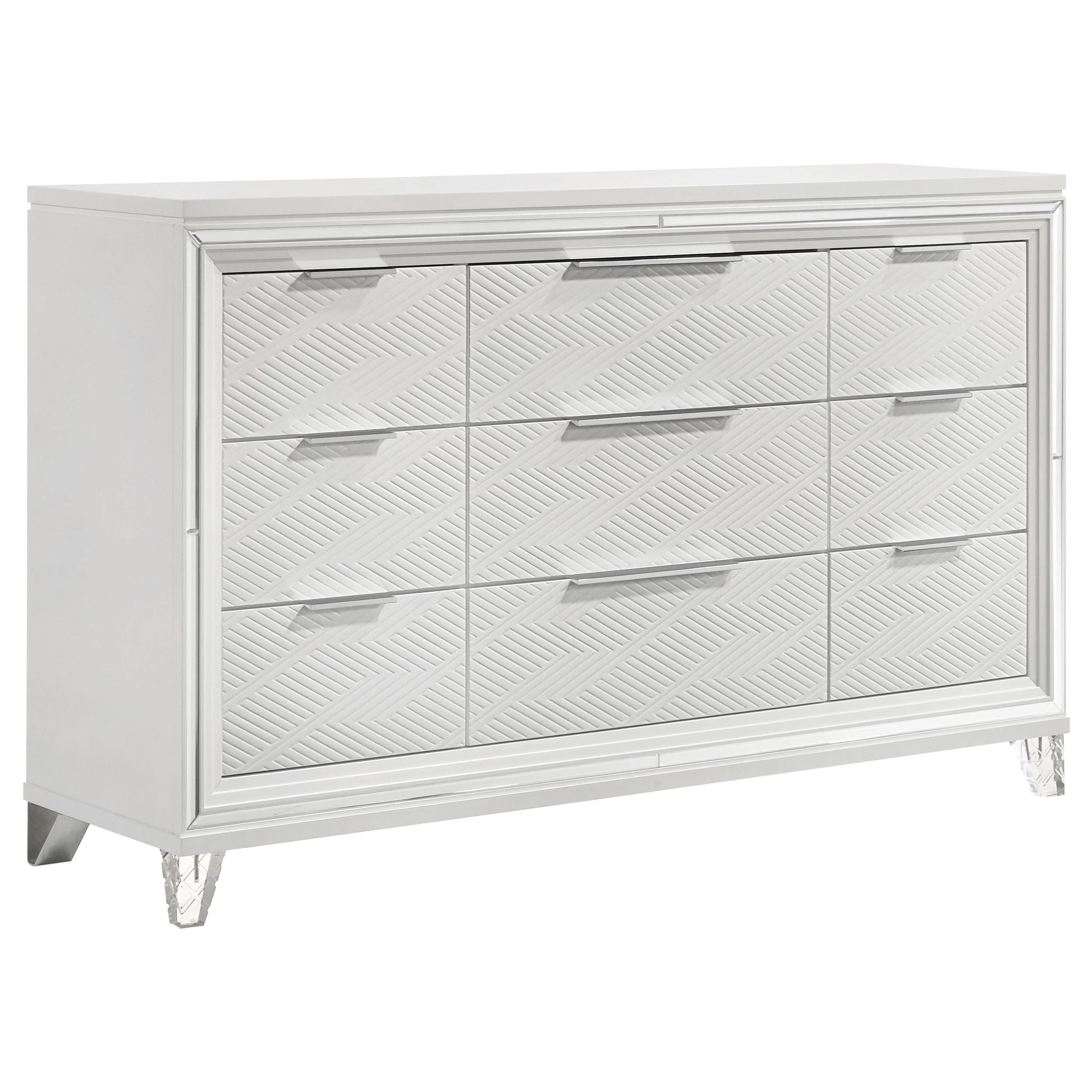 Marmore White 5-Piece Eastern King Bedroom Set - Image 7