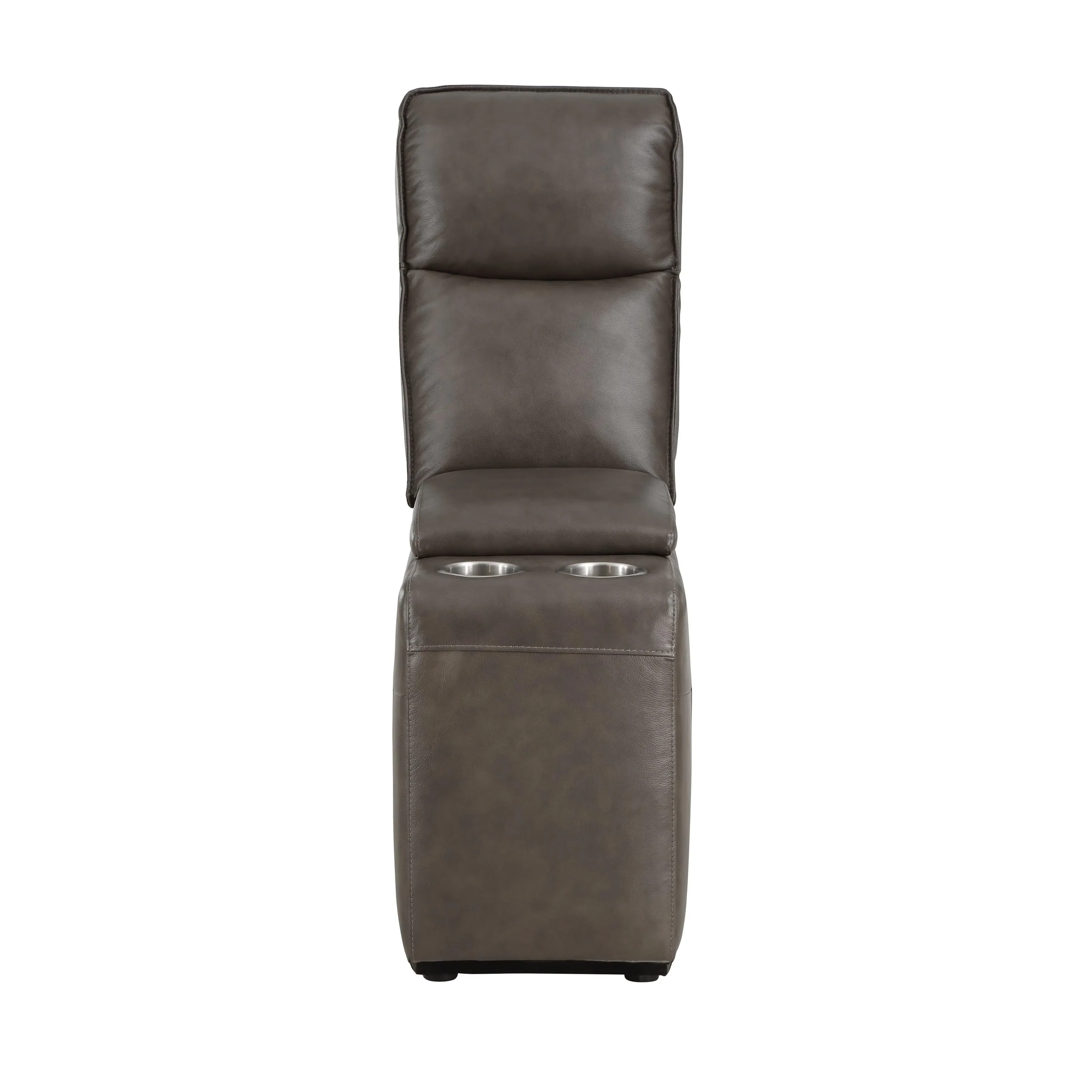 Maroni Dark Brown Leather 6-Piece Modular Power Reclining Sectional - Image 10