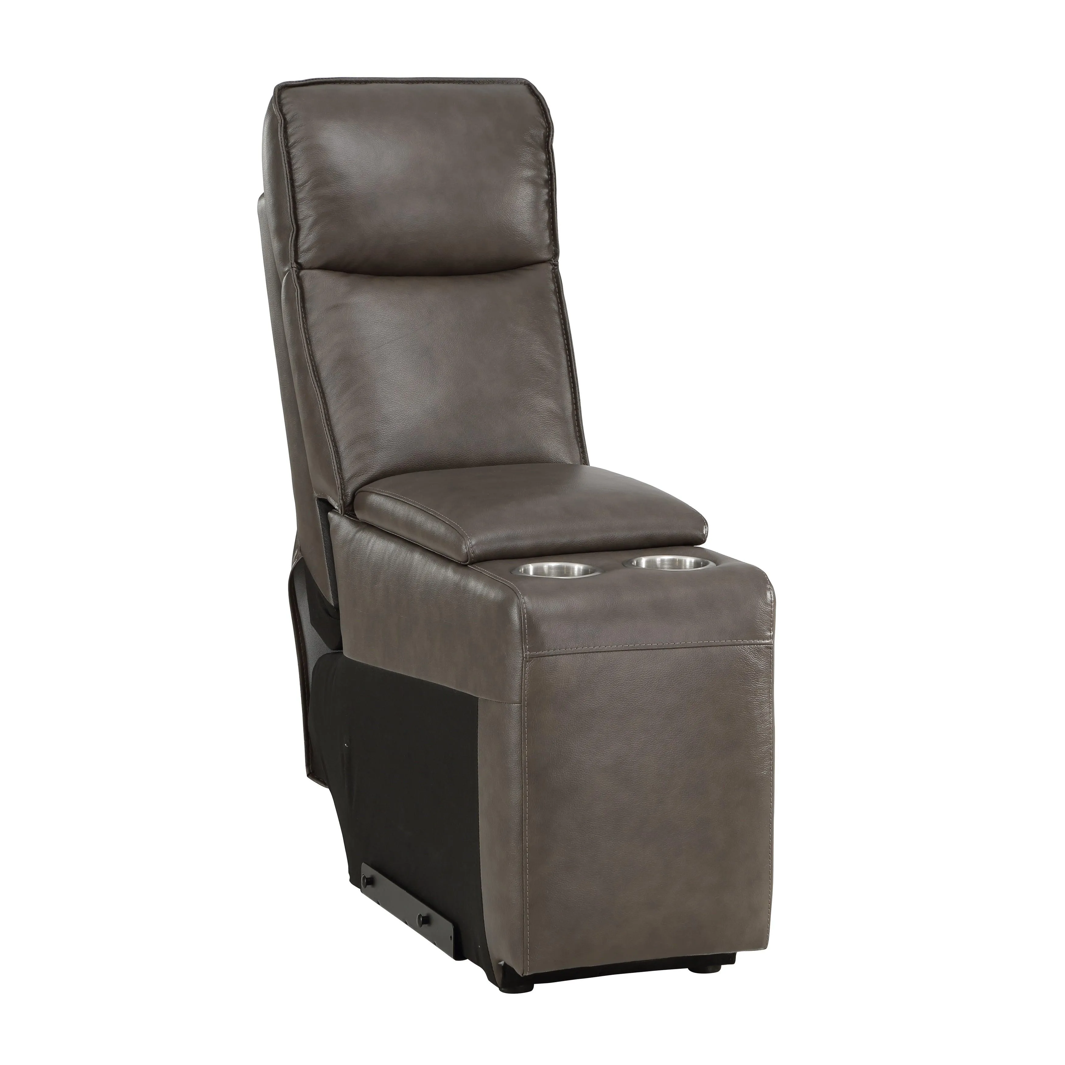 Maroni Dark Brown Leather 6-Piece Modular Power Reclining Sectional - Image 11