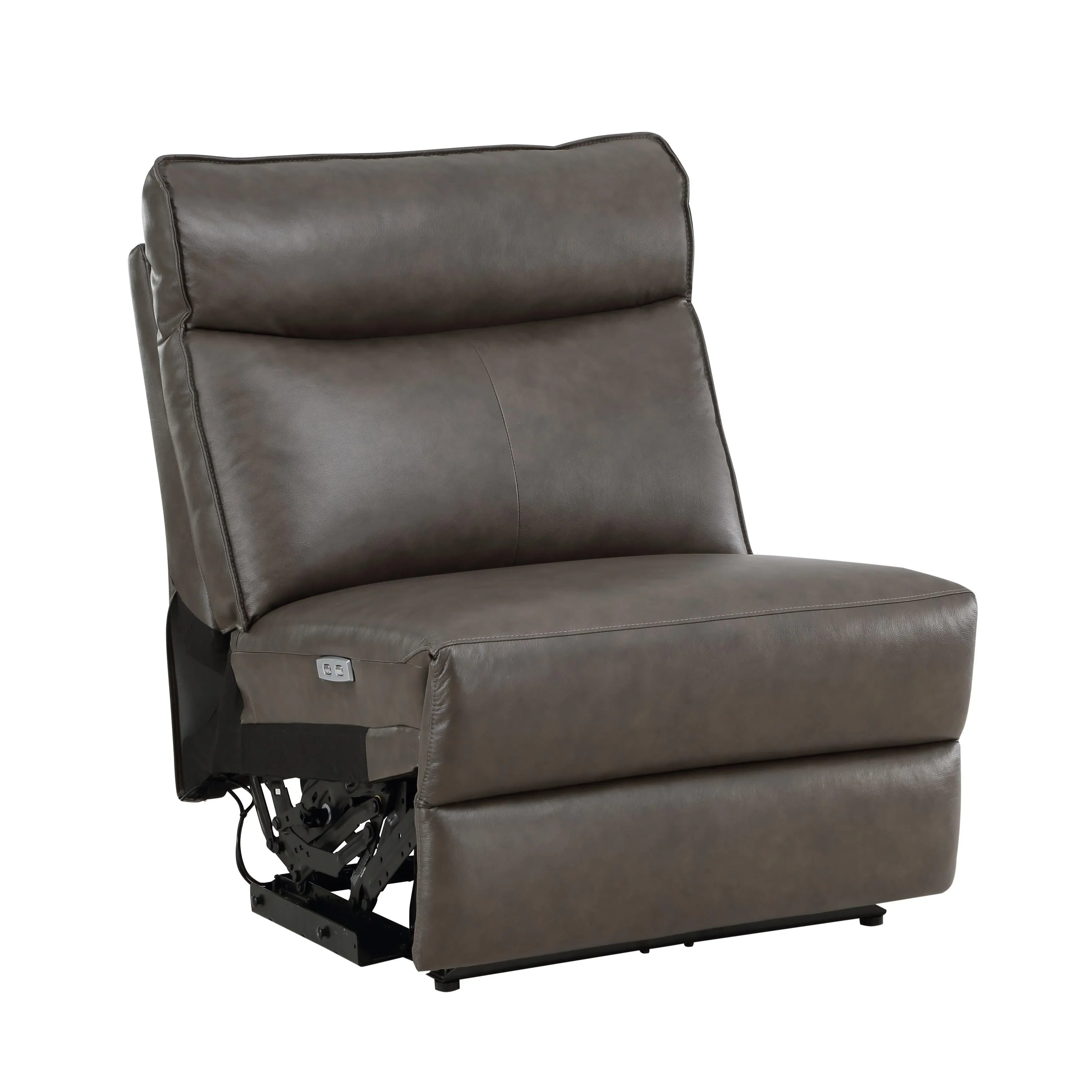 Maroni Dark Brown Leather 6-Piece Modular Power Reclining Sectional - Image 14
