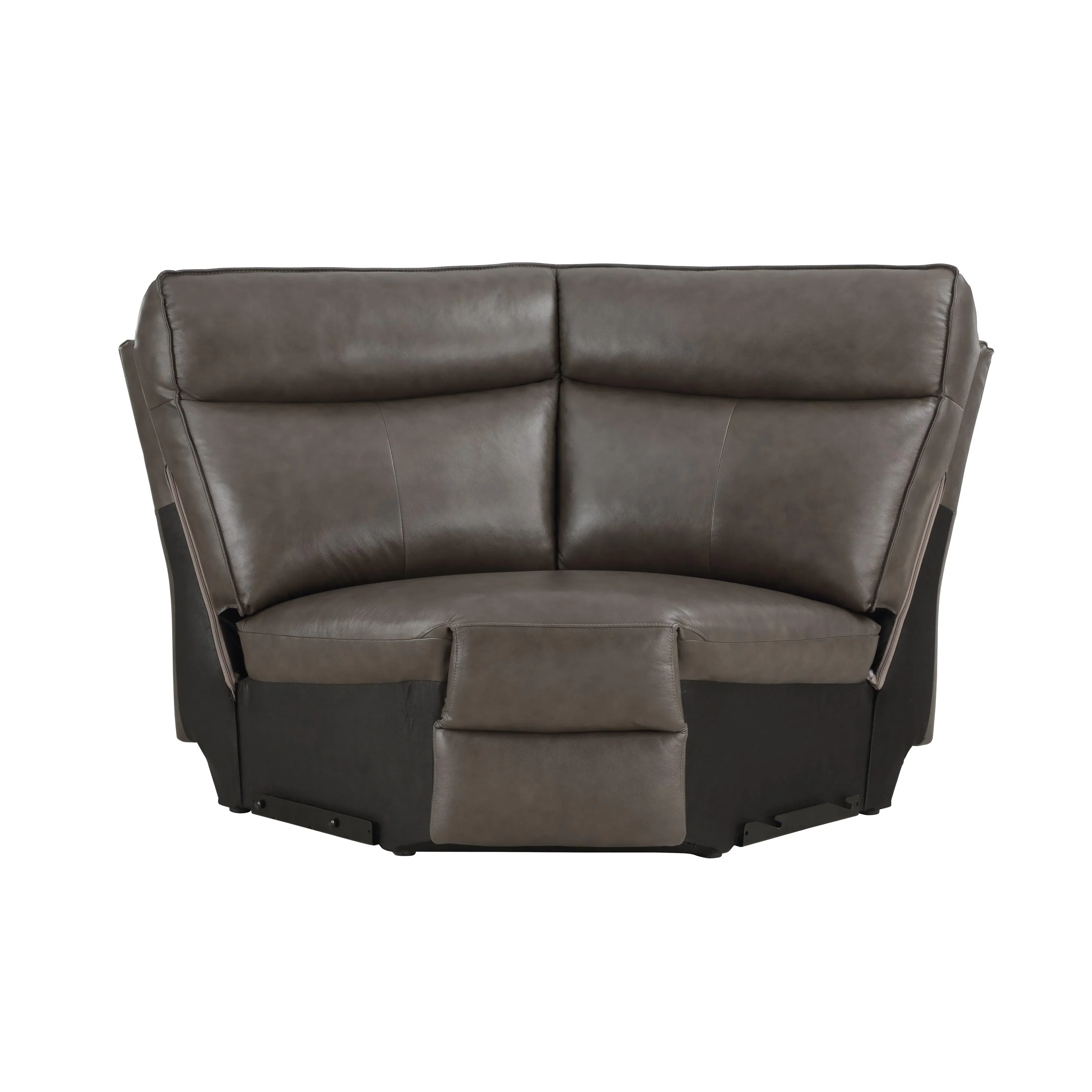 Maroni Dark Brown Leather 6-Piece Modular Power Reclining Sectional - Image 16