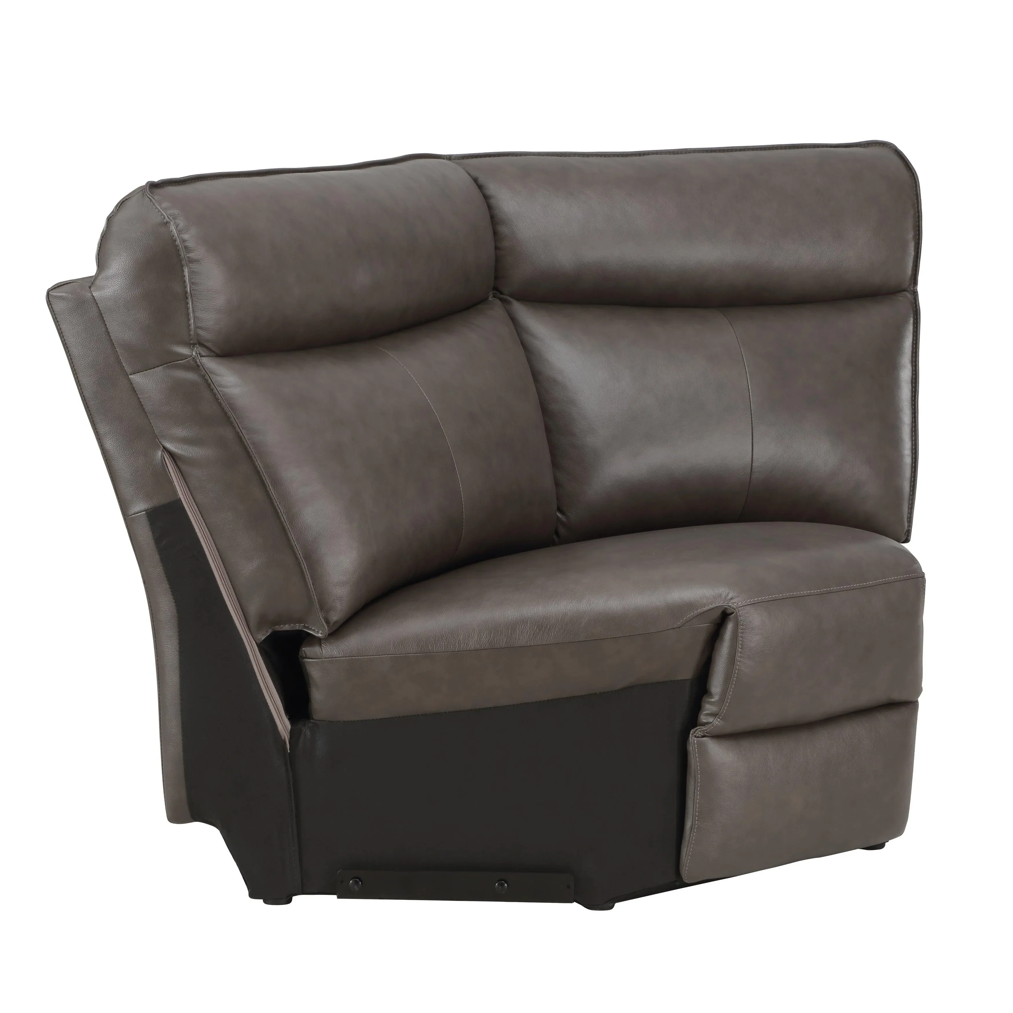 Maroni Dark Brown Leather 6-Piece Modular Power Reclining Sectional - Image 17