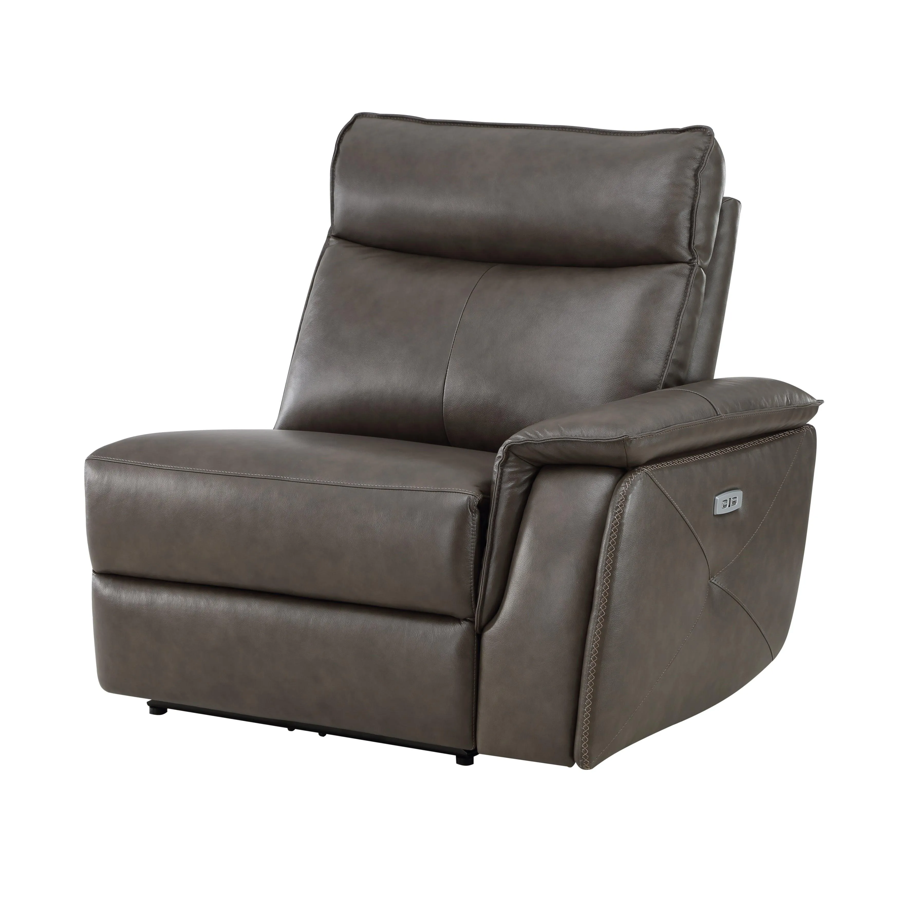 Maroni Dark Brown Leather 6-Piece Modular Power Reclining Sectional - Image 21