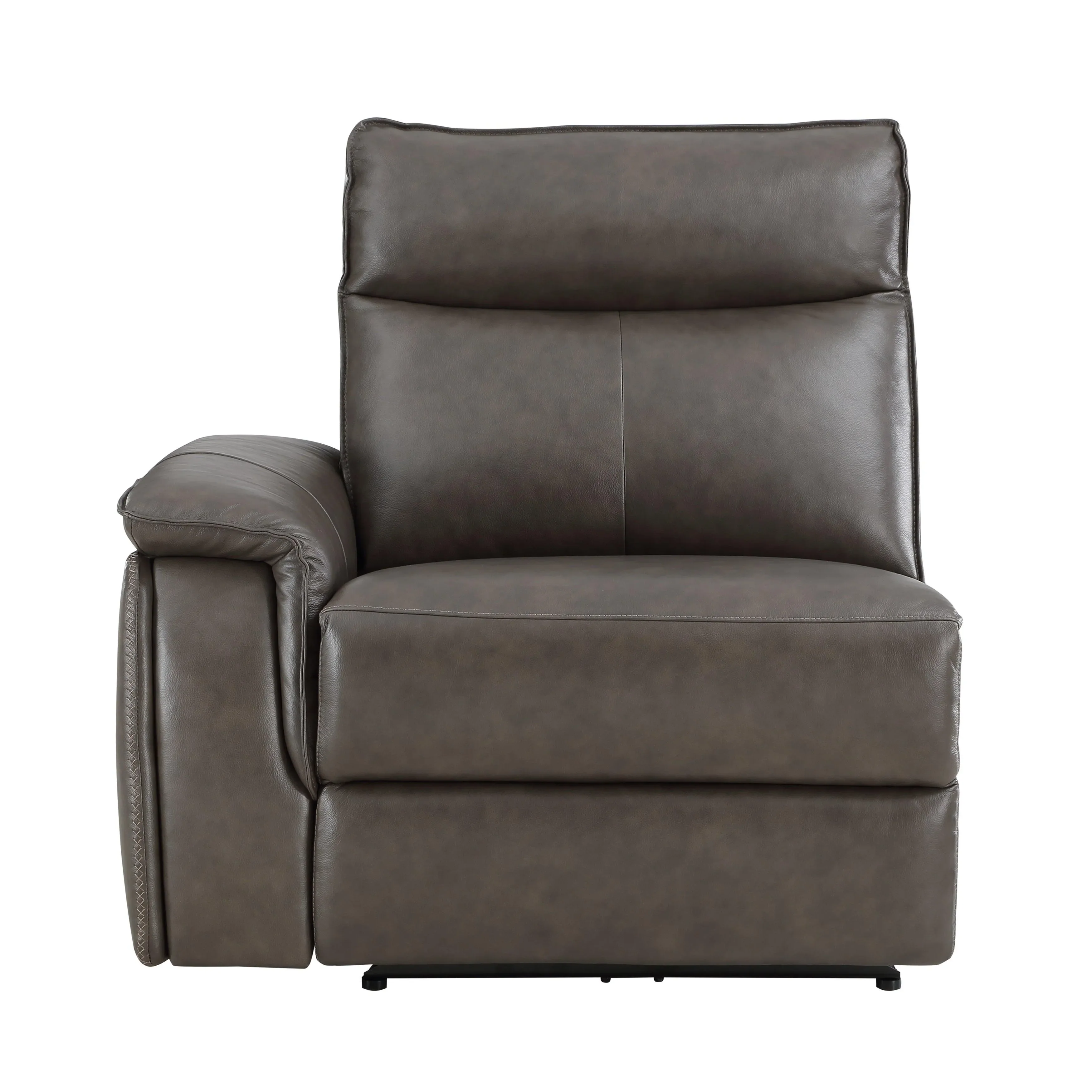 Maroni Dark Brown Leather 6-Piece Modular Power Reclining Sectional - Image 7