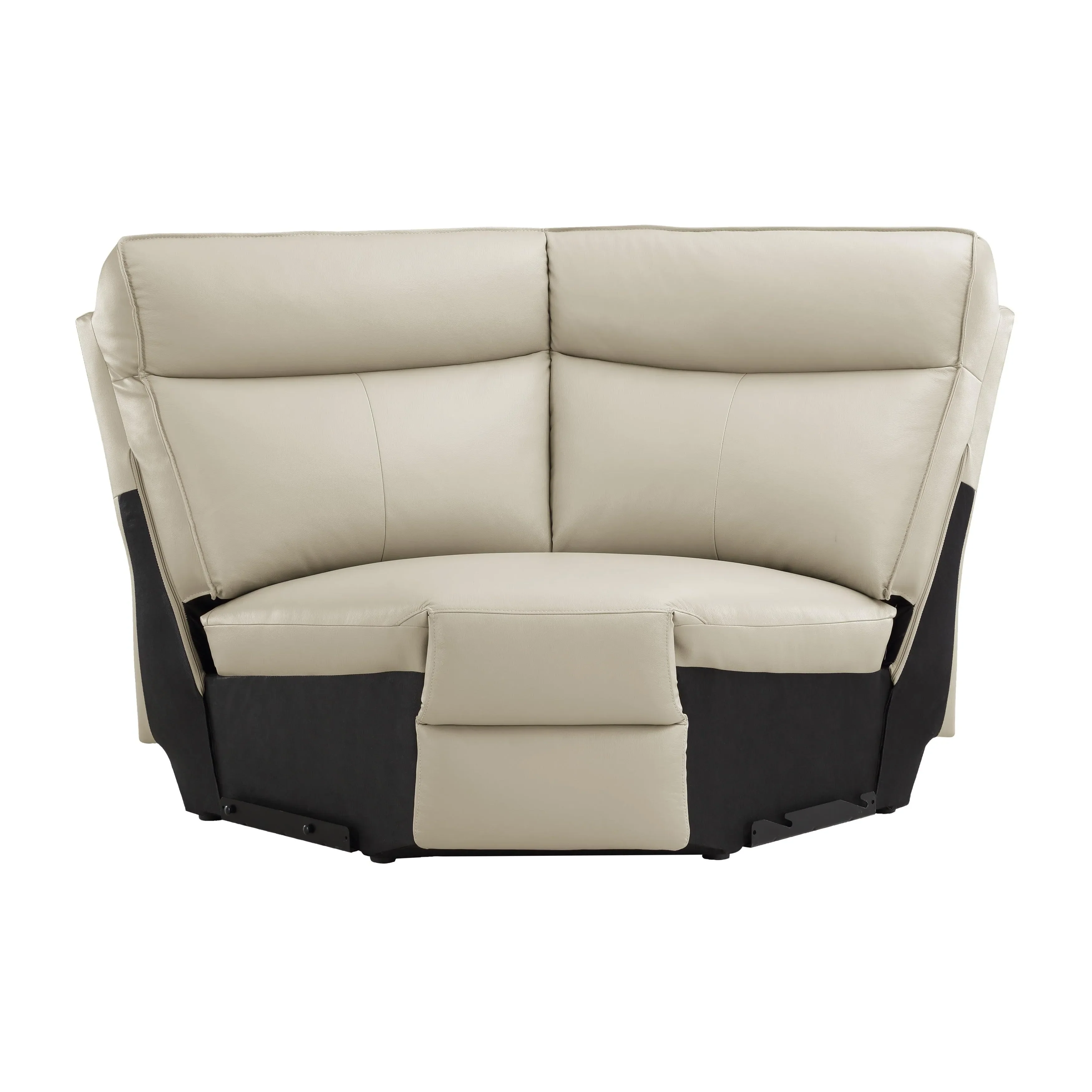 Maroni Taupe Leather 6-Piece Modular Power Reclining Sectional - Image 16