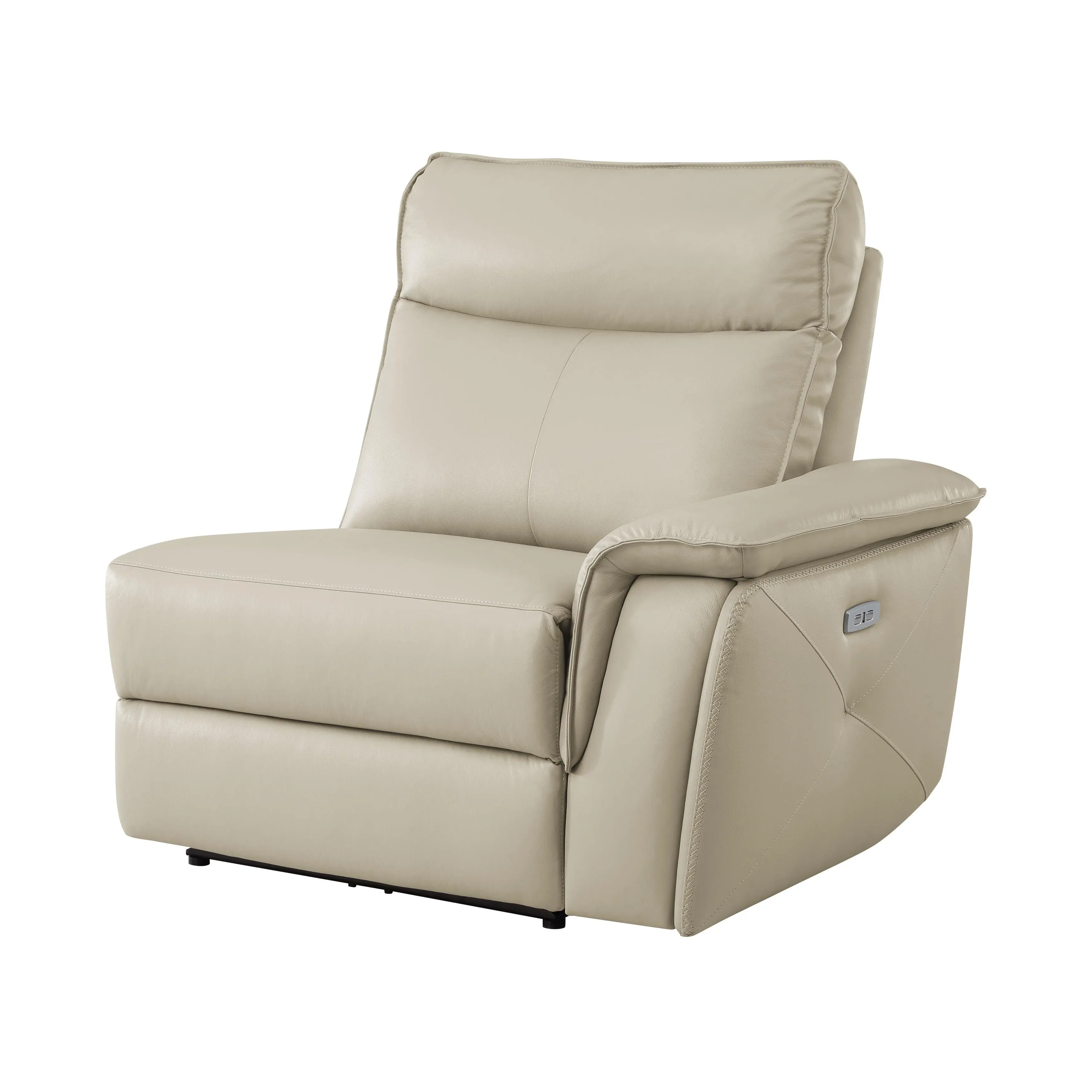 Maroni Taupe Leather 6-Piece Modular Power Reclining Sectional - Image 21