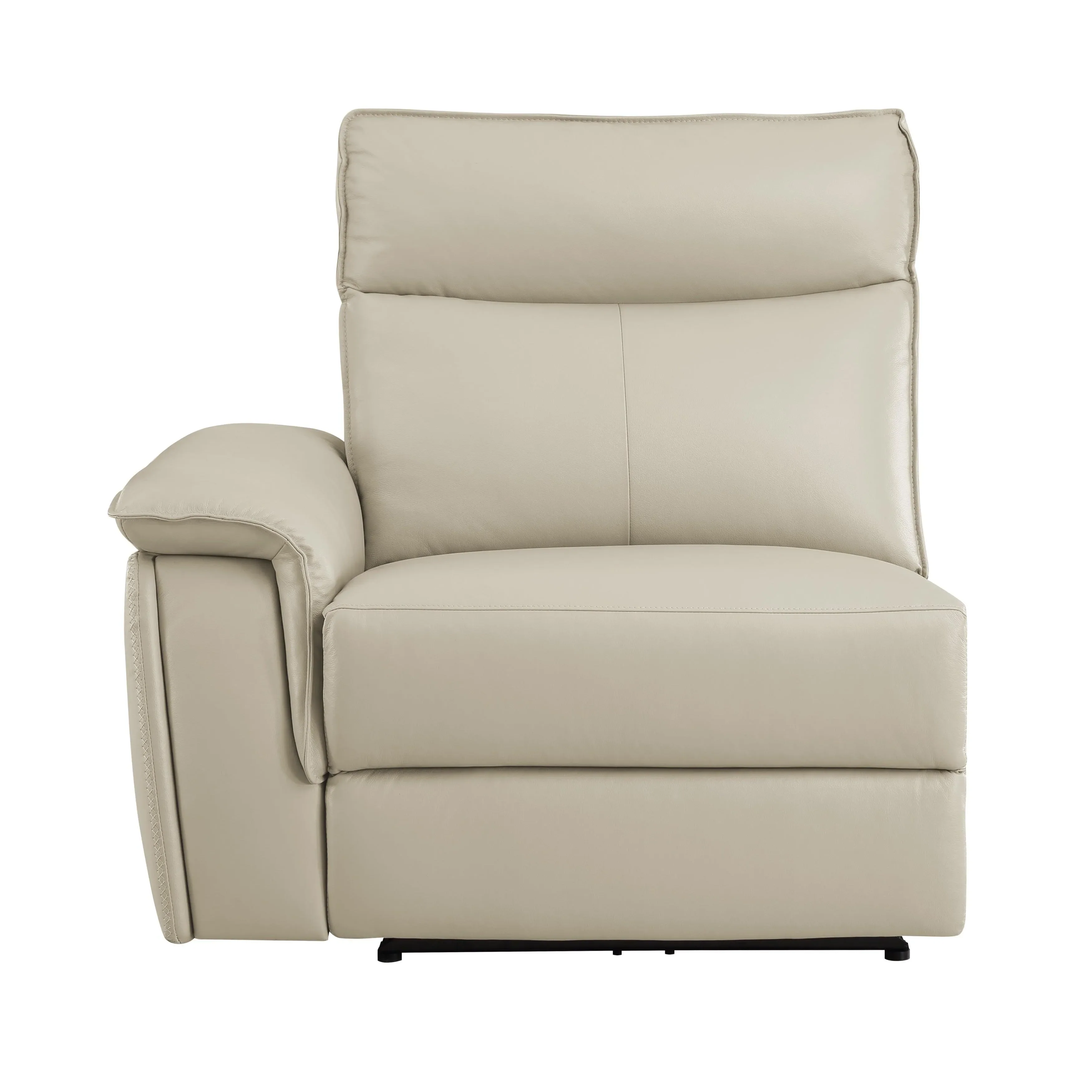 Maroni Taupe Leather 6-Piece Modular Power Reclining Sectional - Image 7