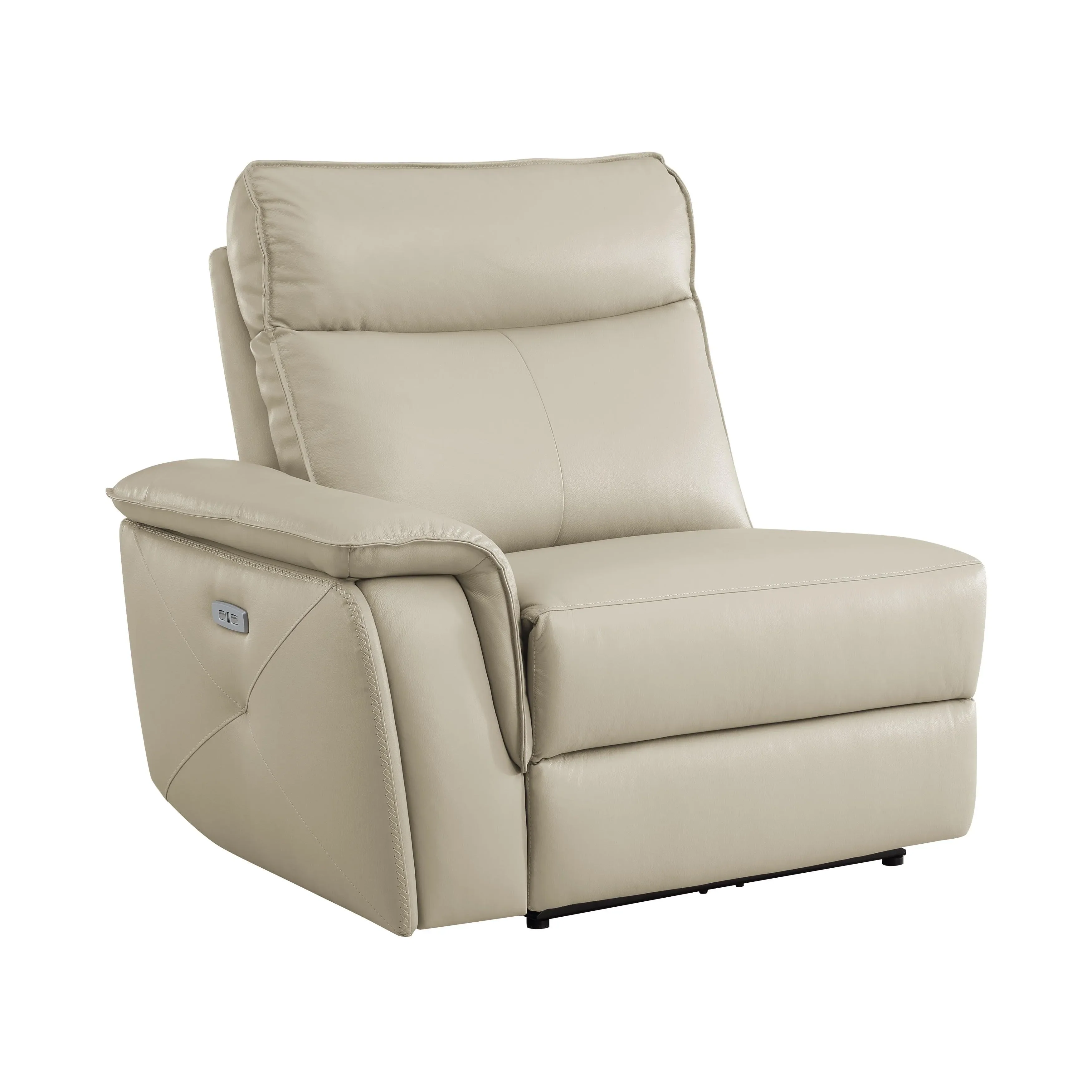 Maroni Taupe Leather 6-Piece Modular Power Reclining Sectional - Image 8