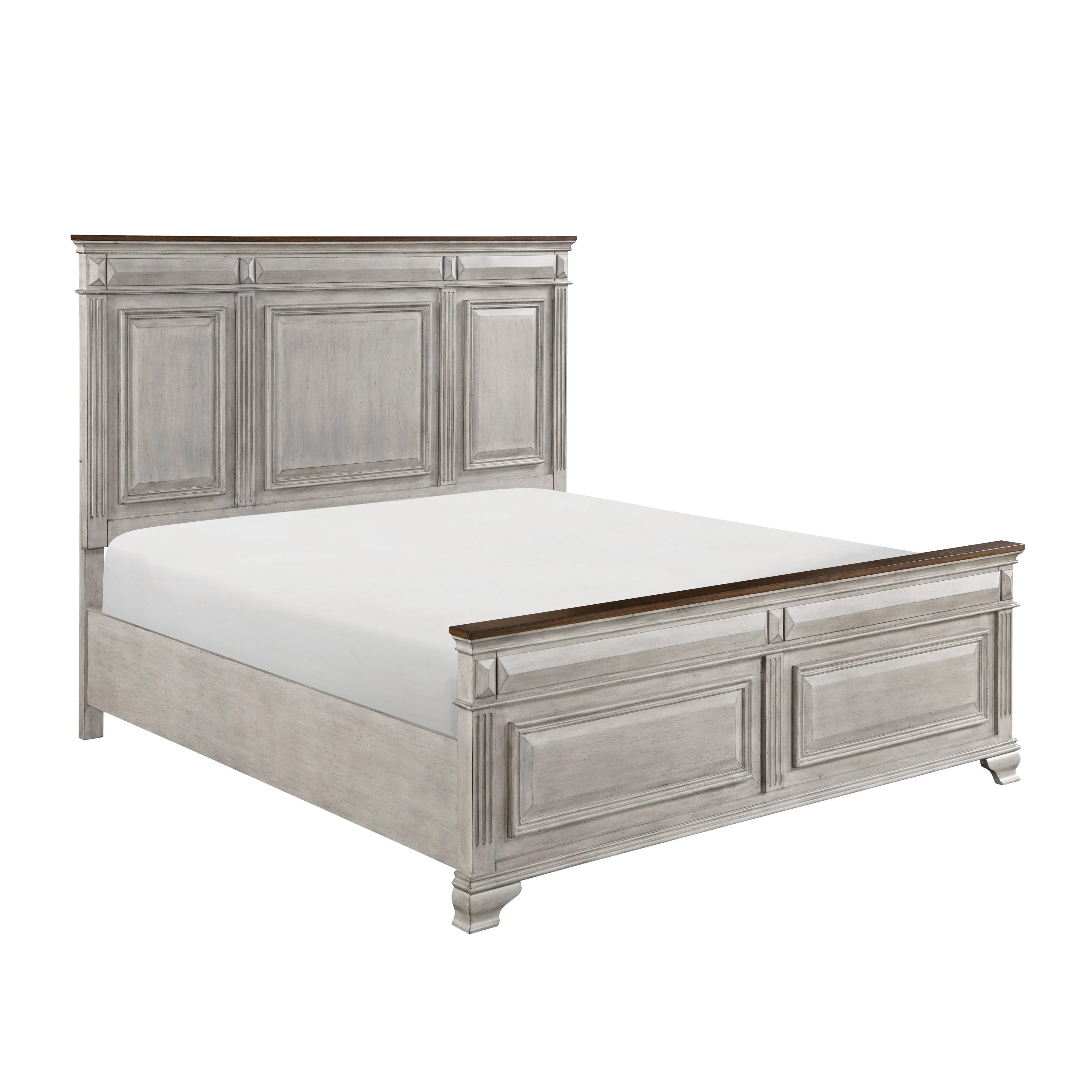 Marquette Gray/Brown King Panel Bed