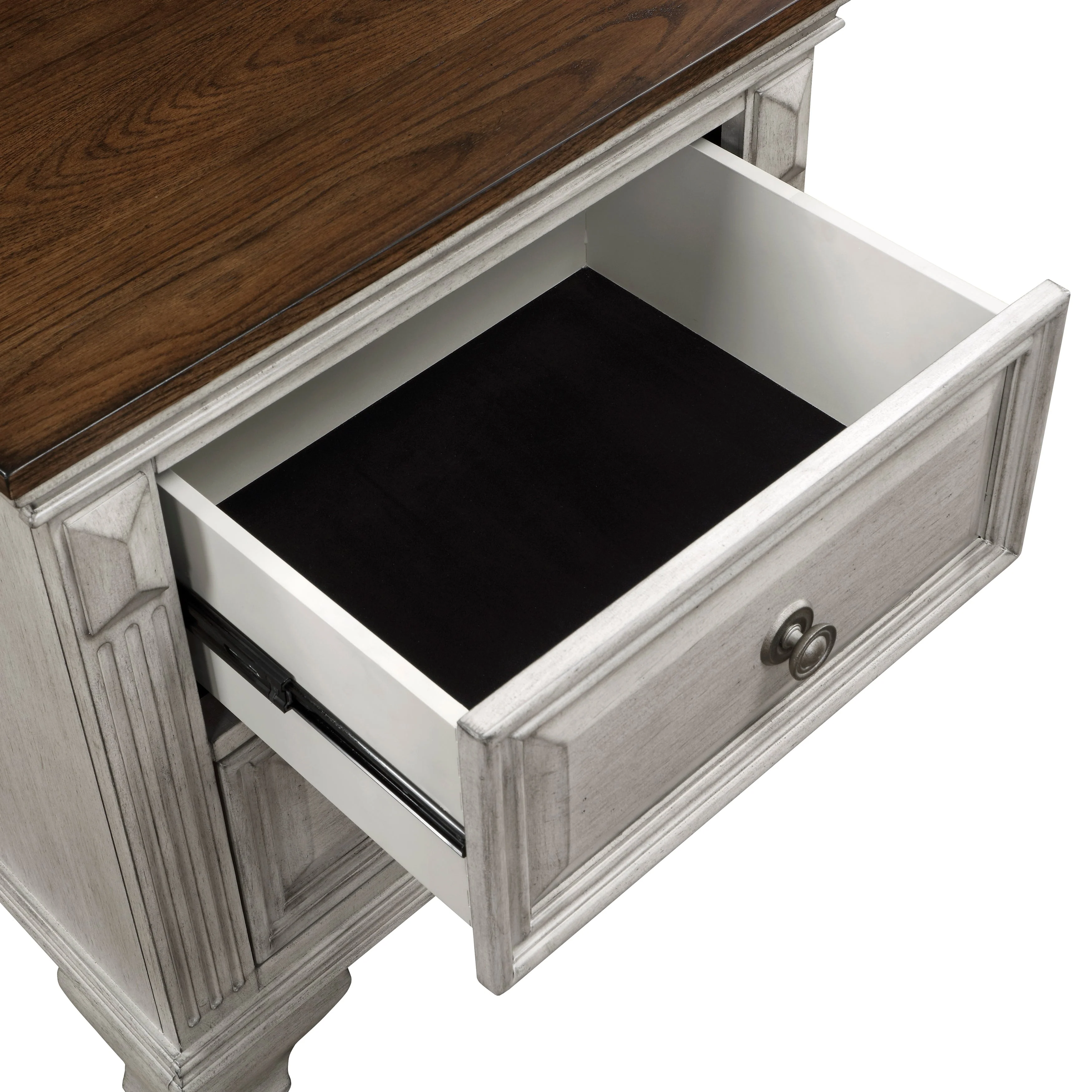 Marquette Gray/Brown Nightstand - Image 3