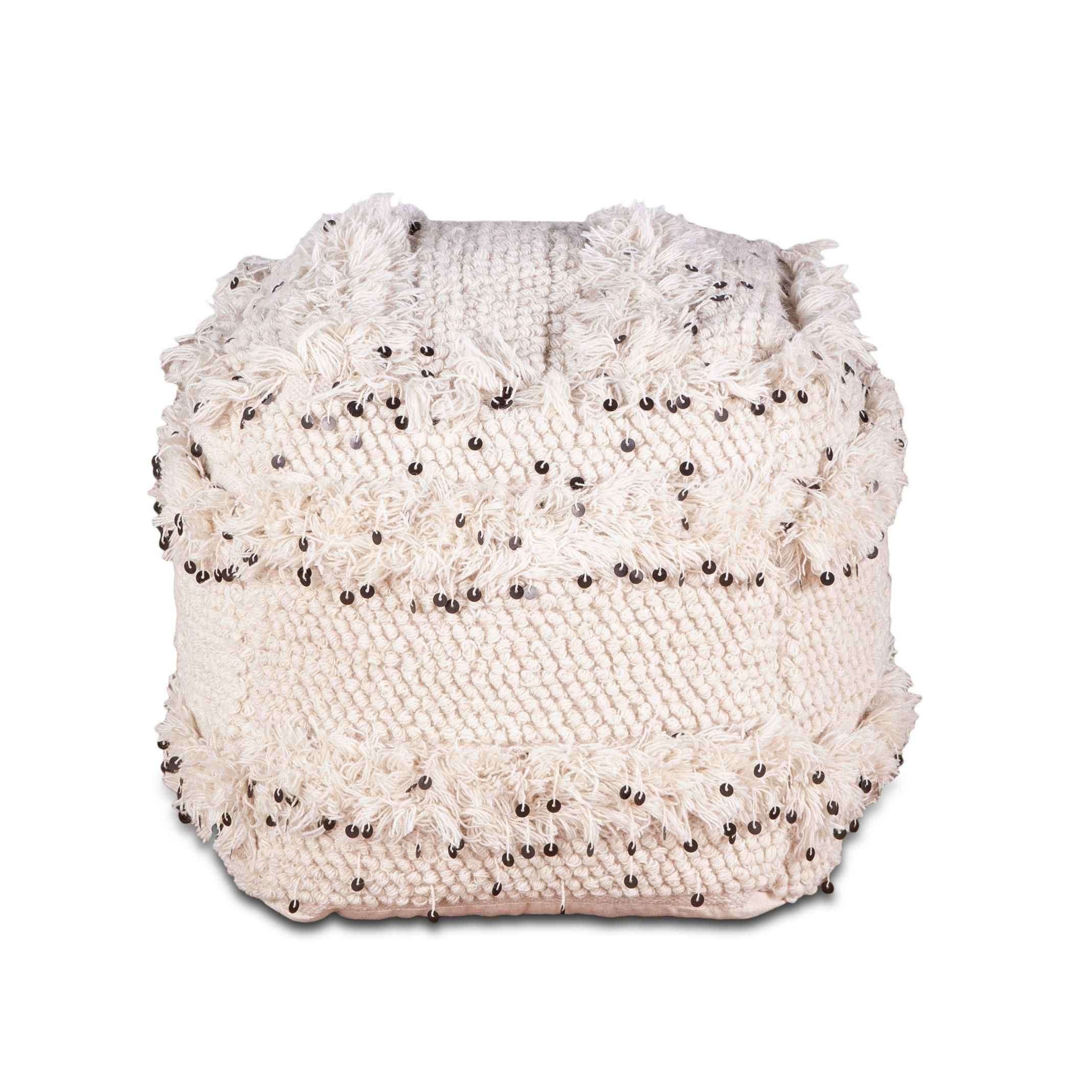 Marrakech 18" Accent Ottoman in Moroccan Sequined - Image 4
