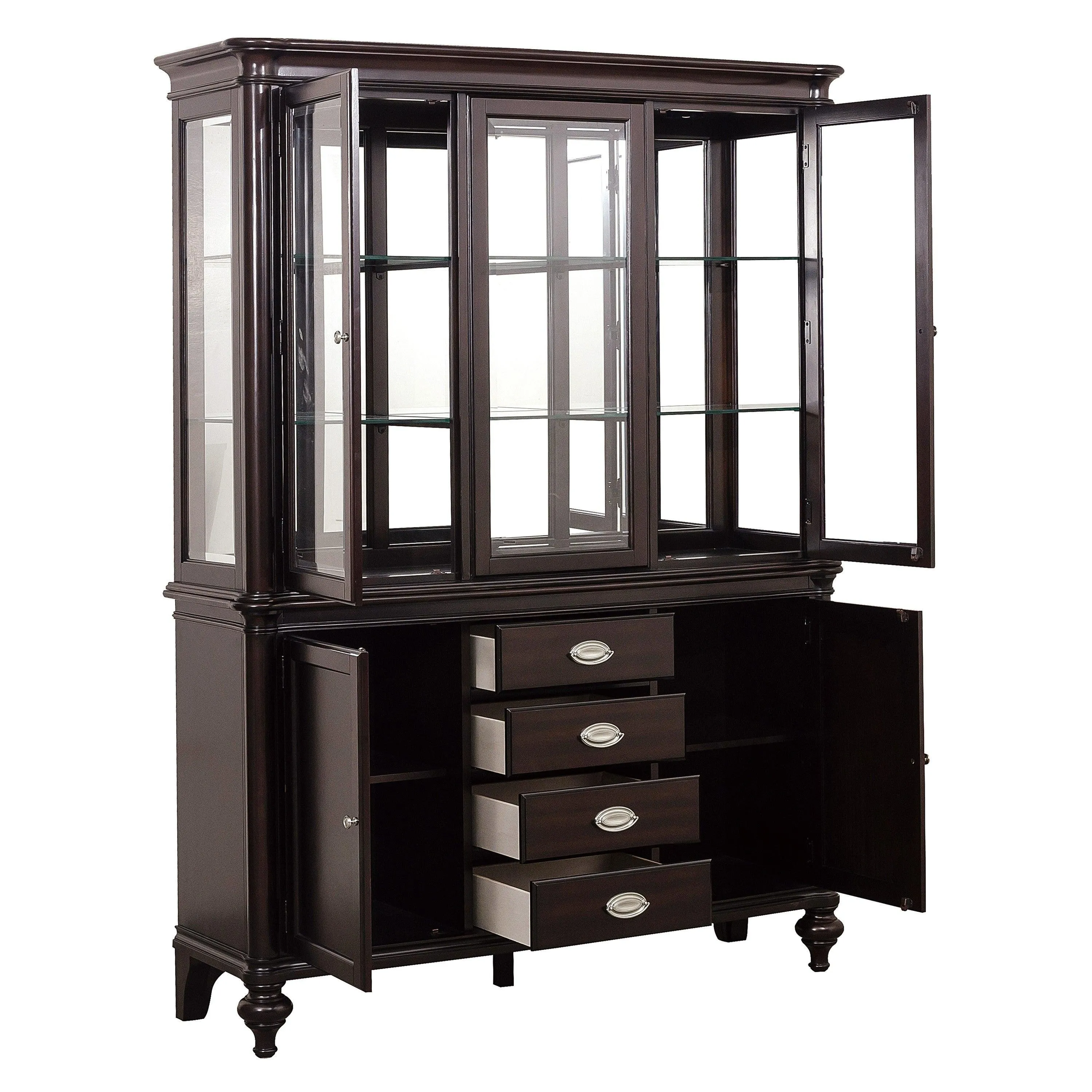 Marston Dark Cherry Buffet & Hutch - Image 4