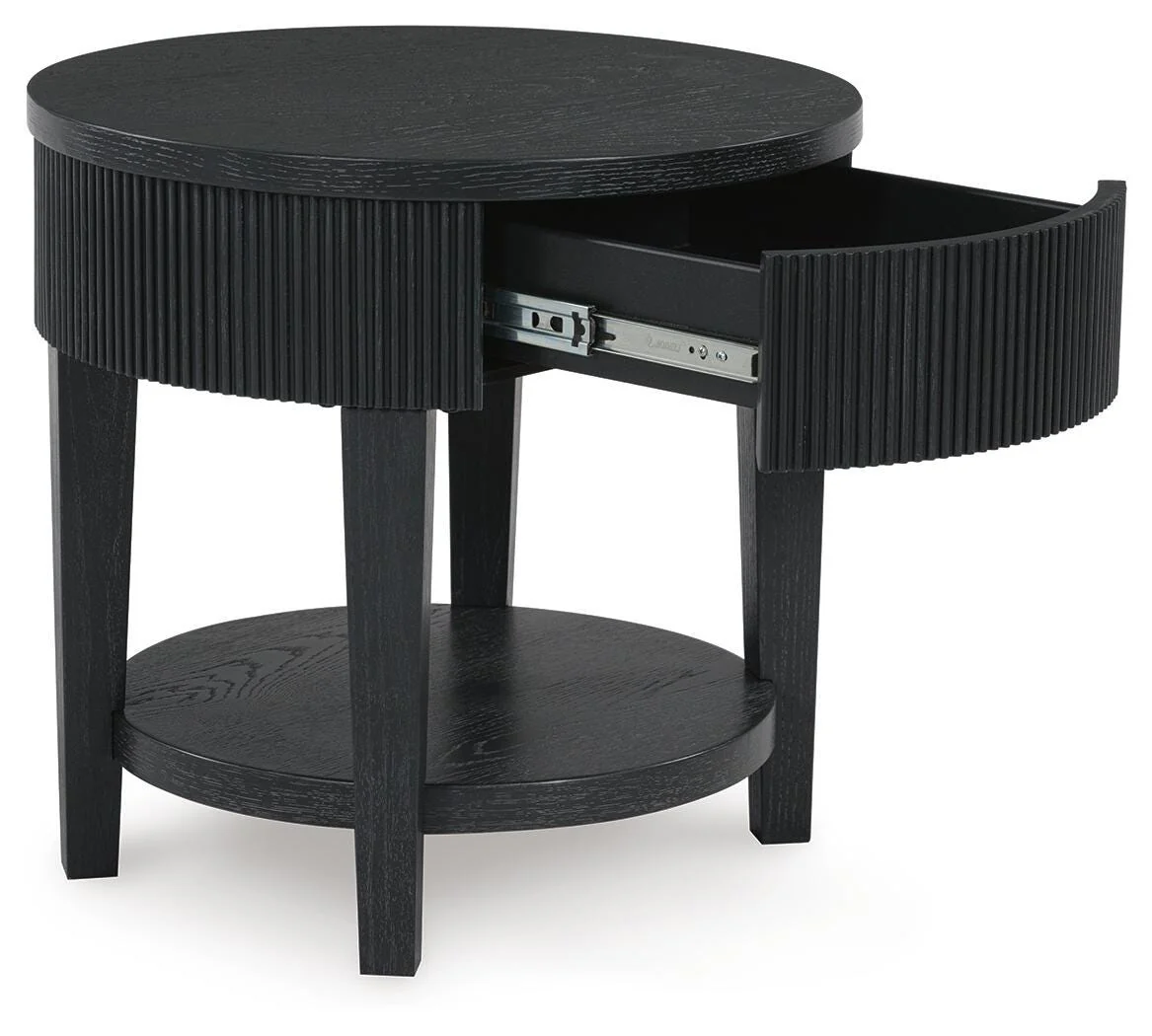 Marstream Black Coffee Table and End Table - Image 4