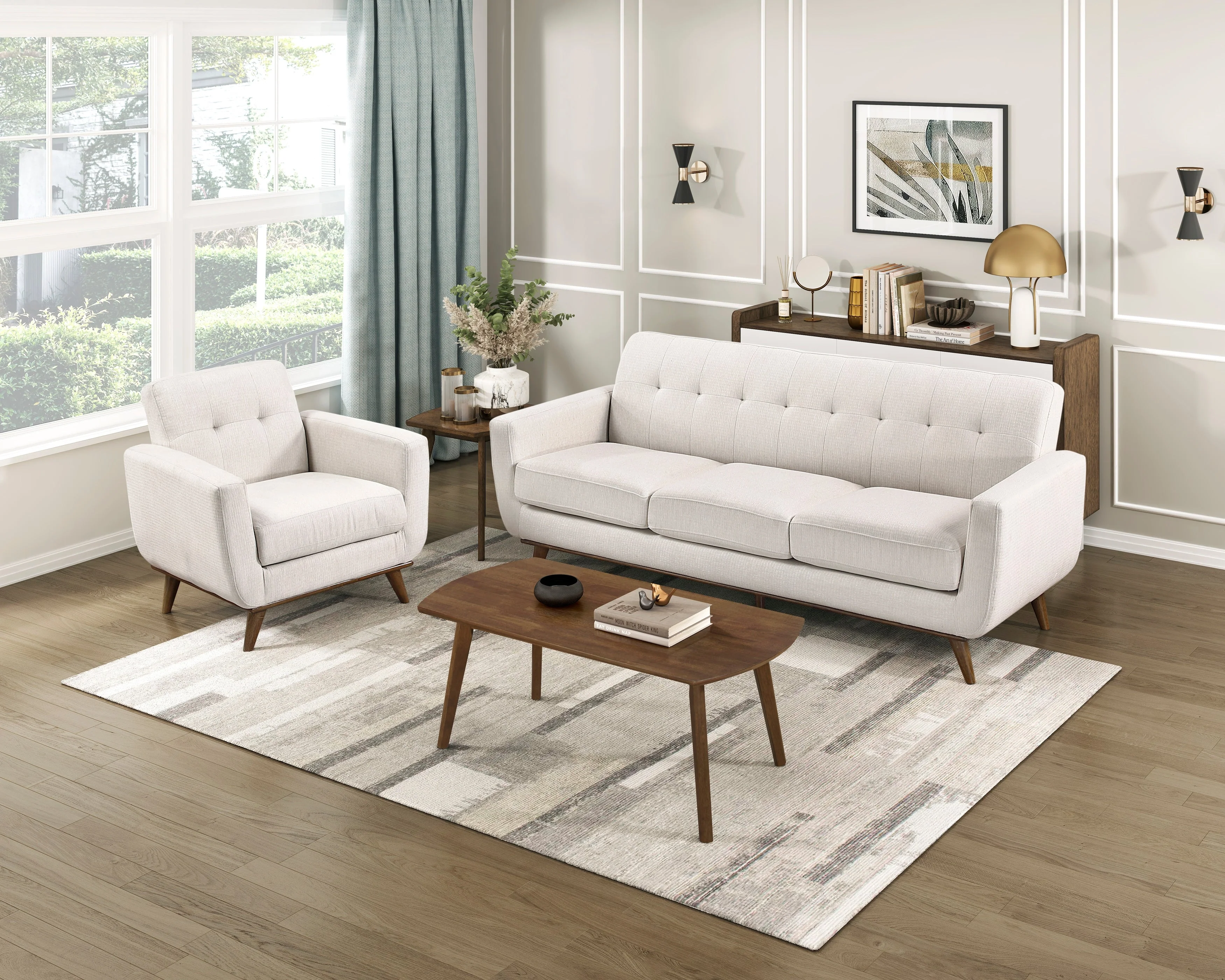 Martina Beige Accent Chair - Image 9